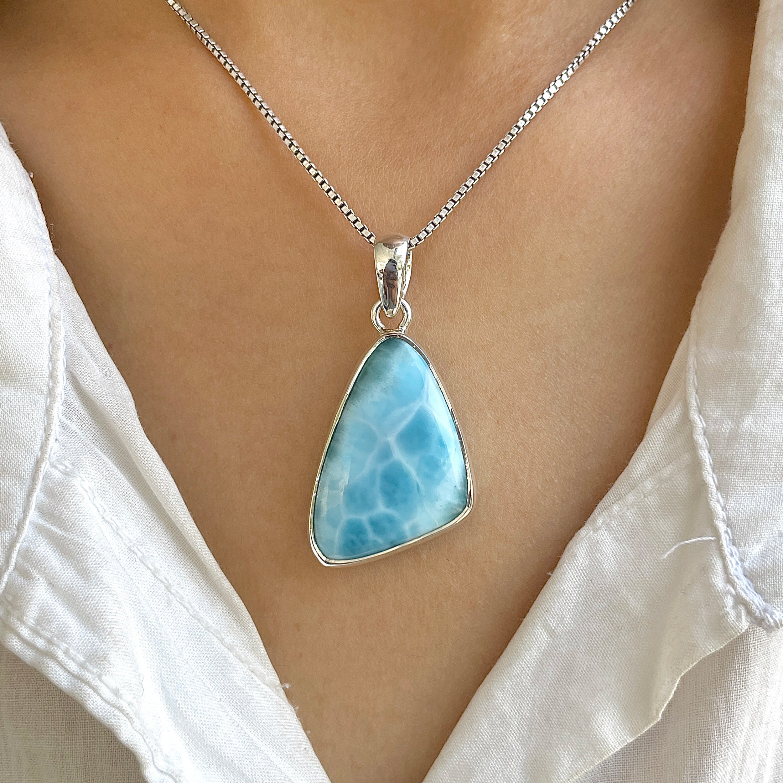 Larimar Pendant-(LAR-P-1209.)