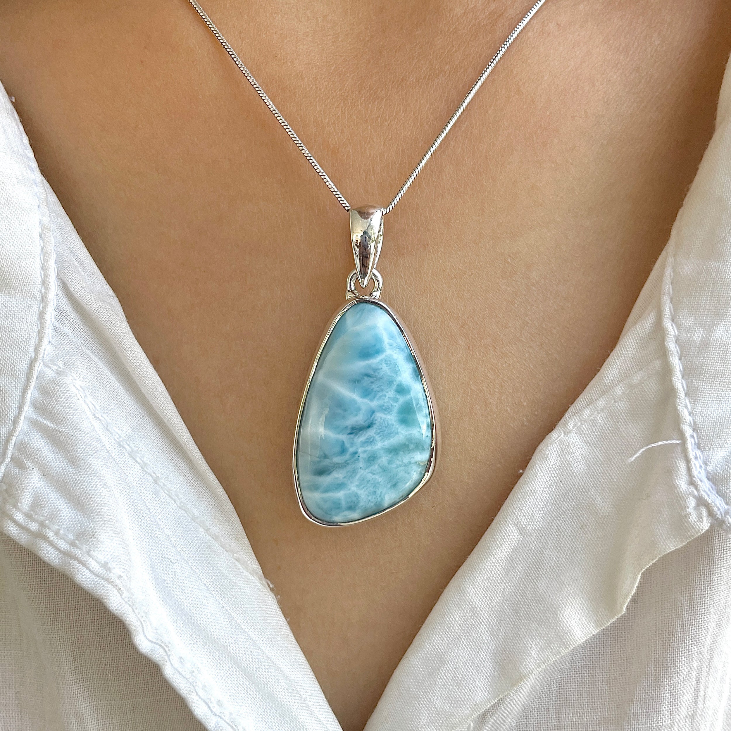 Larimar Pendant-(LAR-P-1212.)