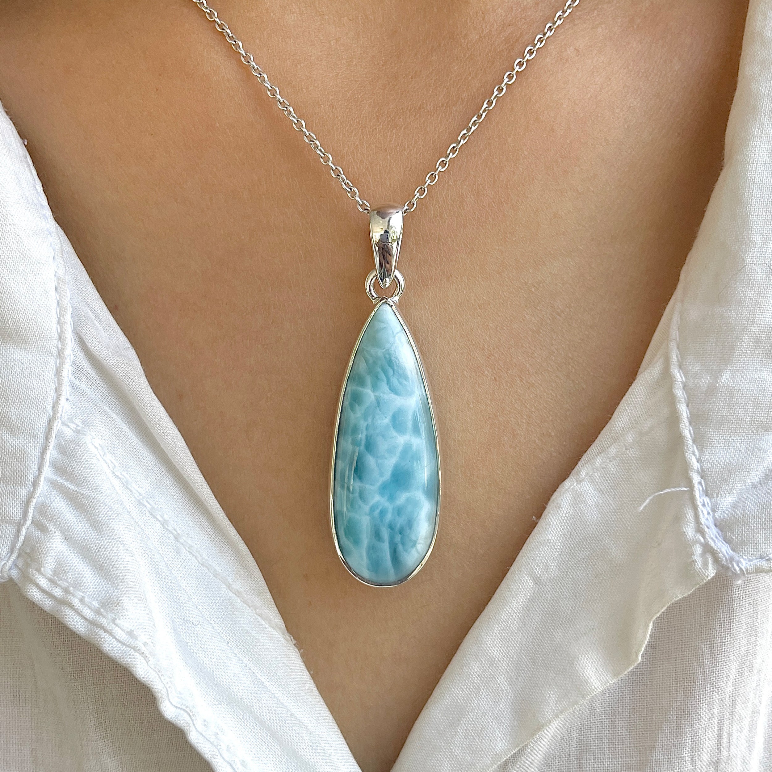 Larimar Pendant-(LAR-P-1213.)