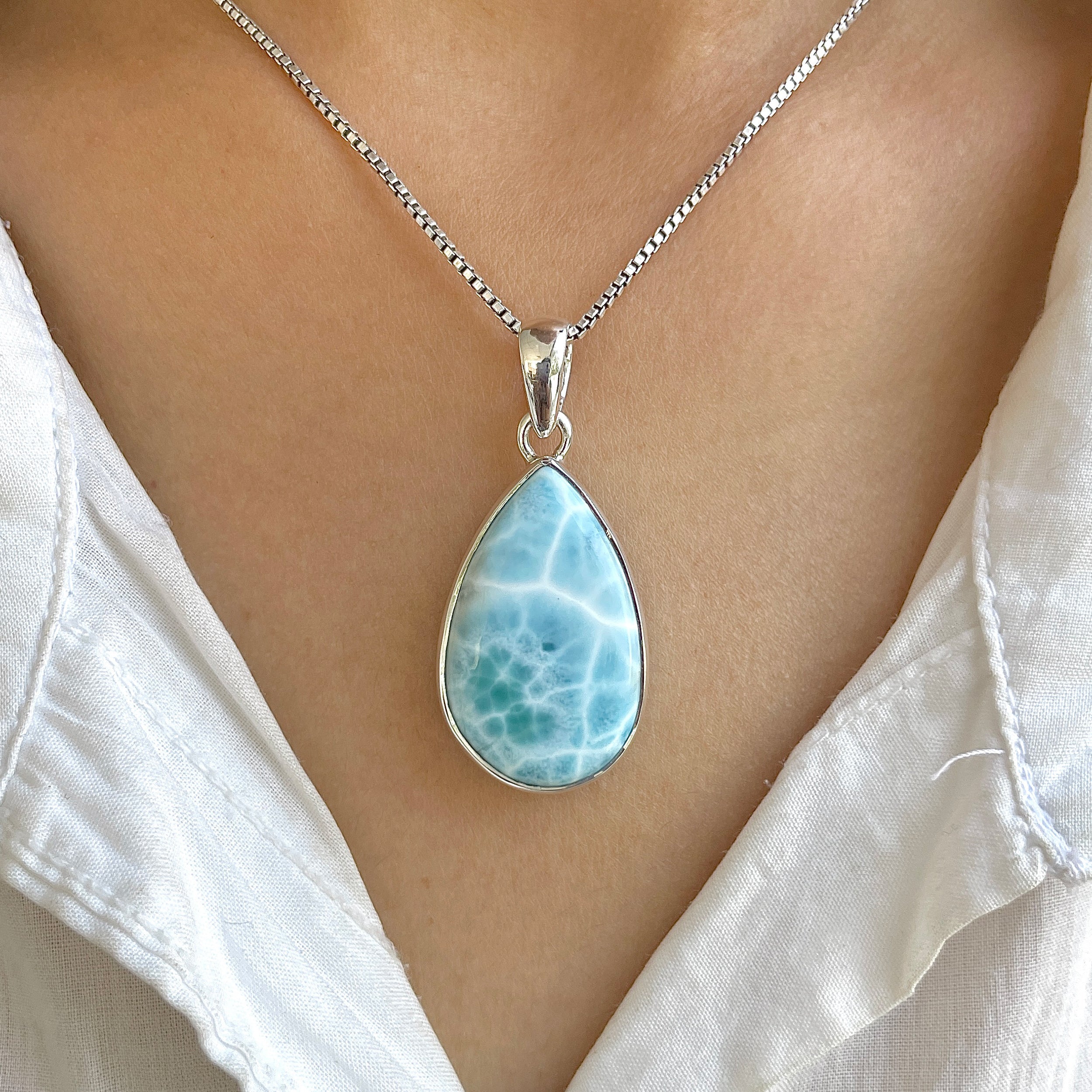 Larimar Pendant-(LAR-P-1214.)