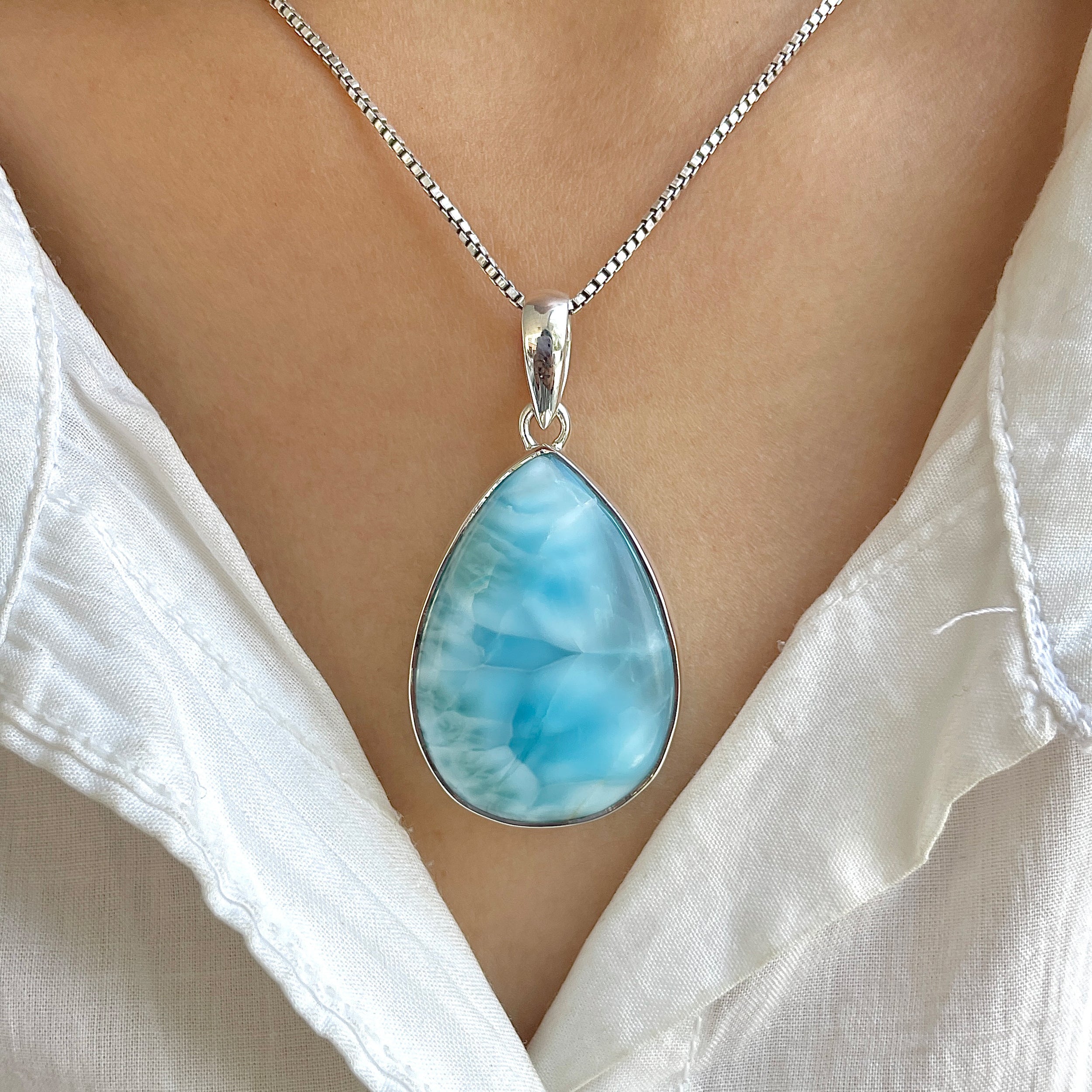 Larimar Pendant-(LAR-P-1215.)