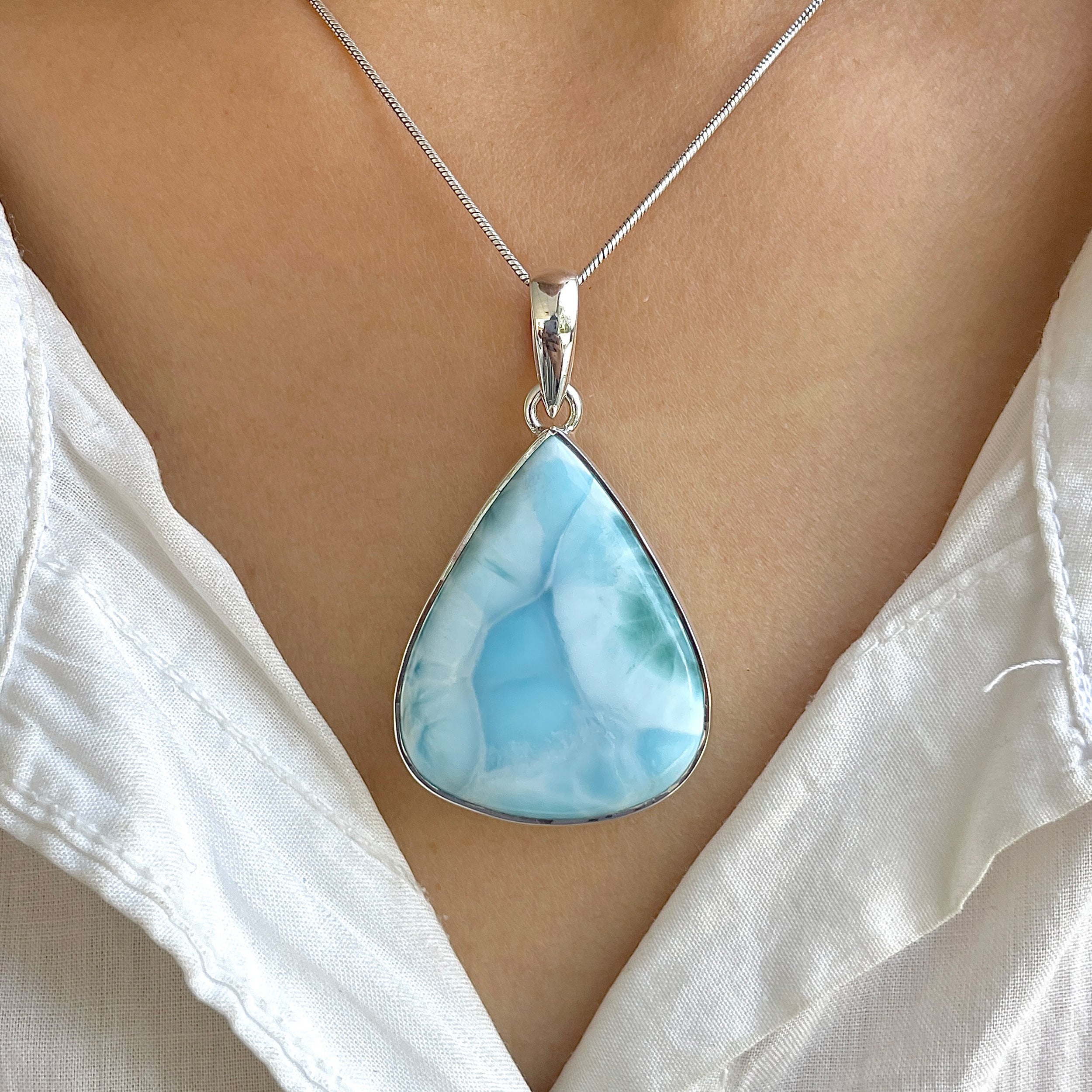 Larimar Pendant-(LAR-P-1219.)