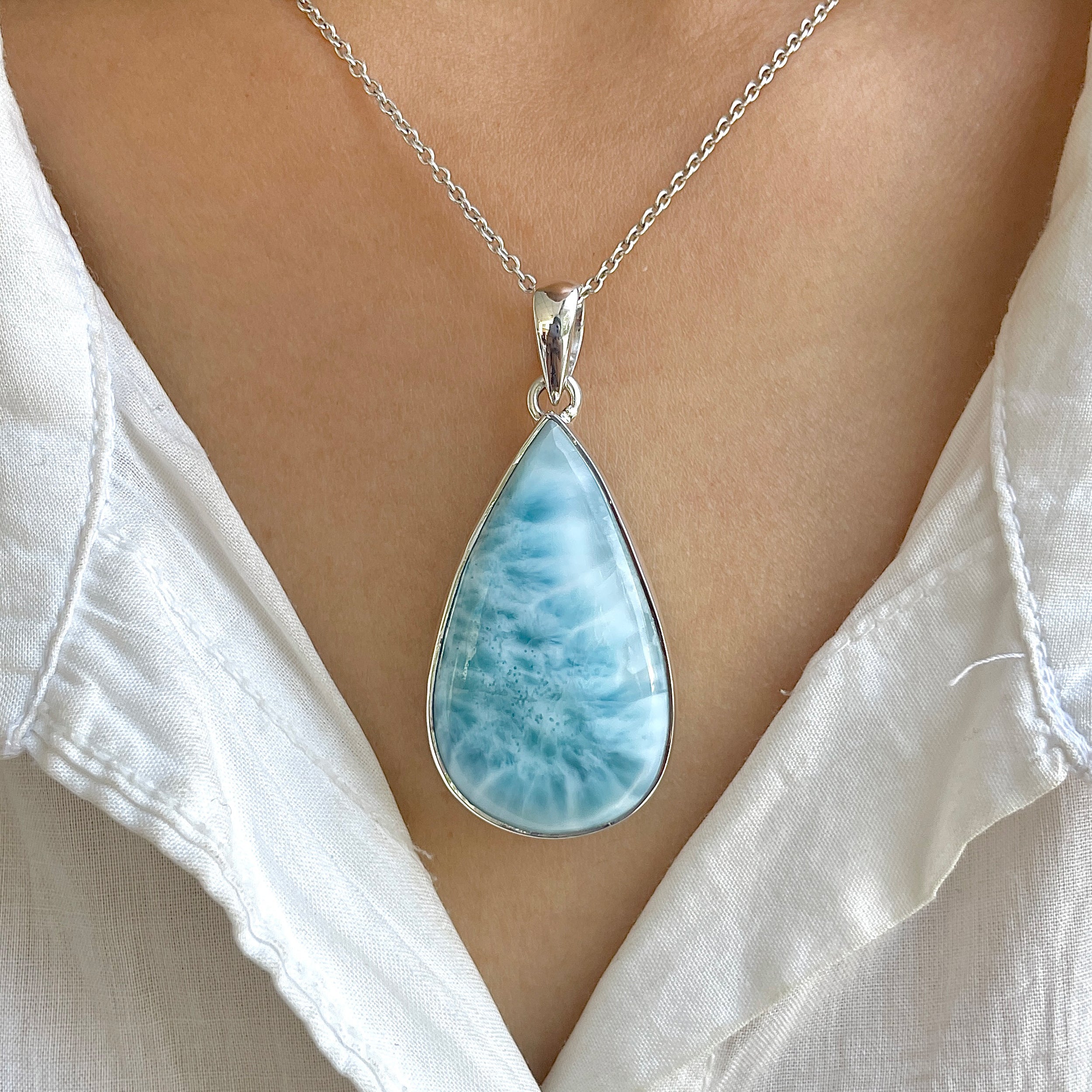 Larimar Pendant-(LAR-P-1220.)
