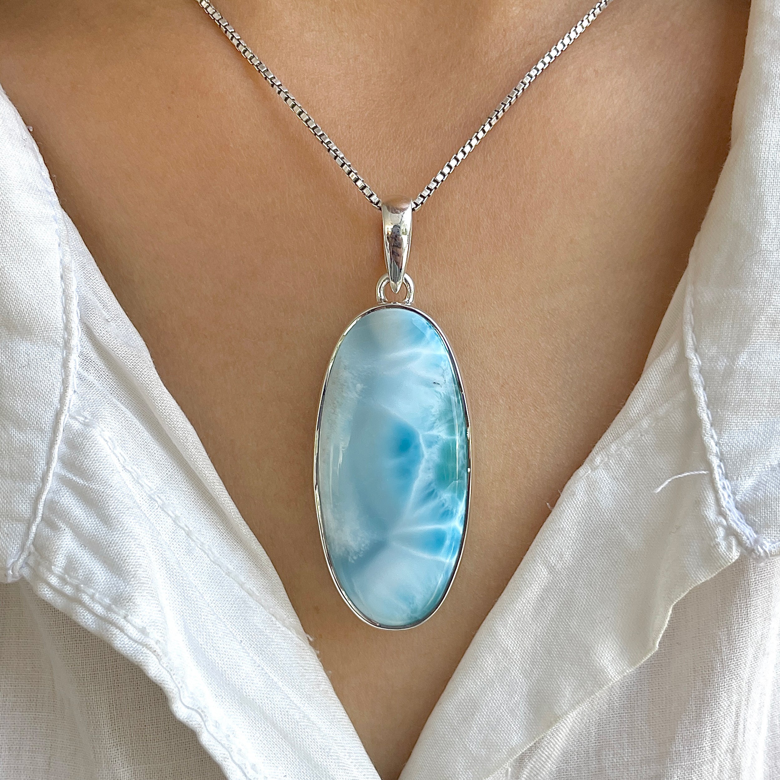 Larimar Pendant-(LAR-P-1221.)