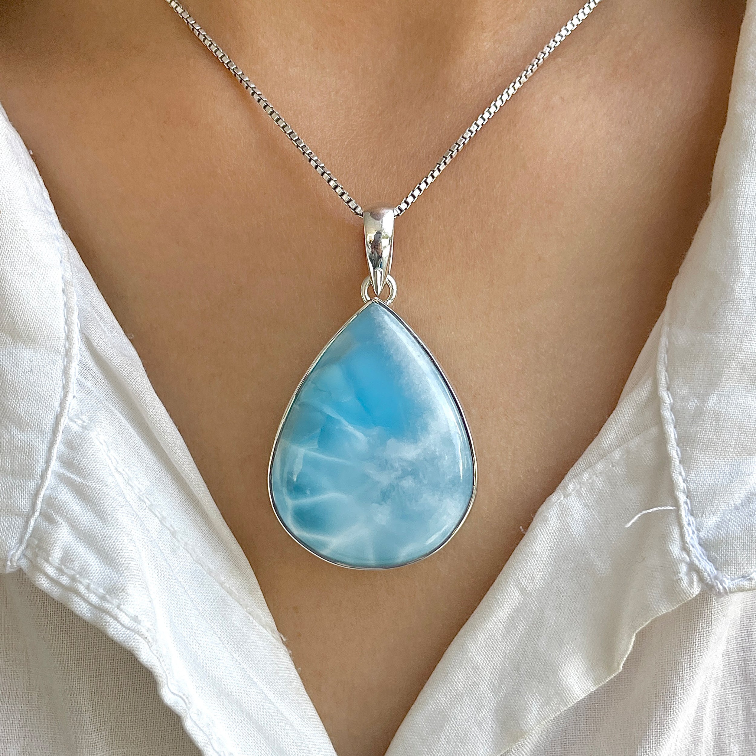 Larimar Pendant-(LAR-P-1222.)