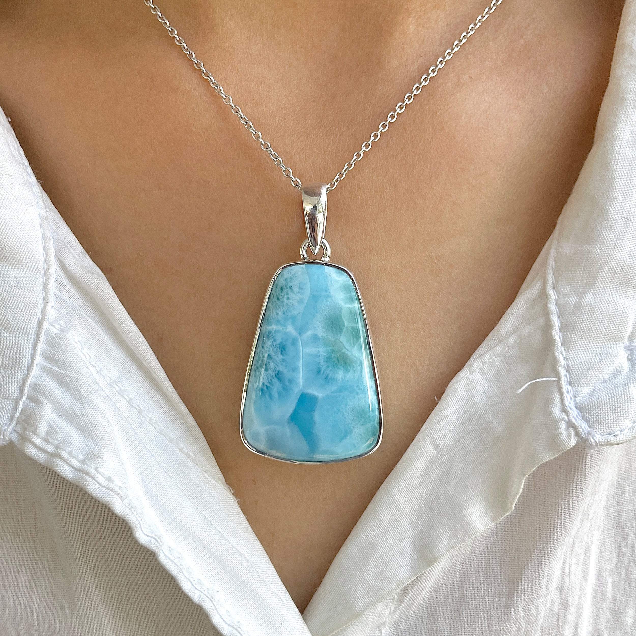 Larimar Pendant-(LAR-P-1223.)