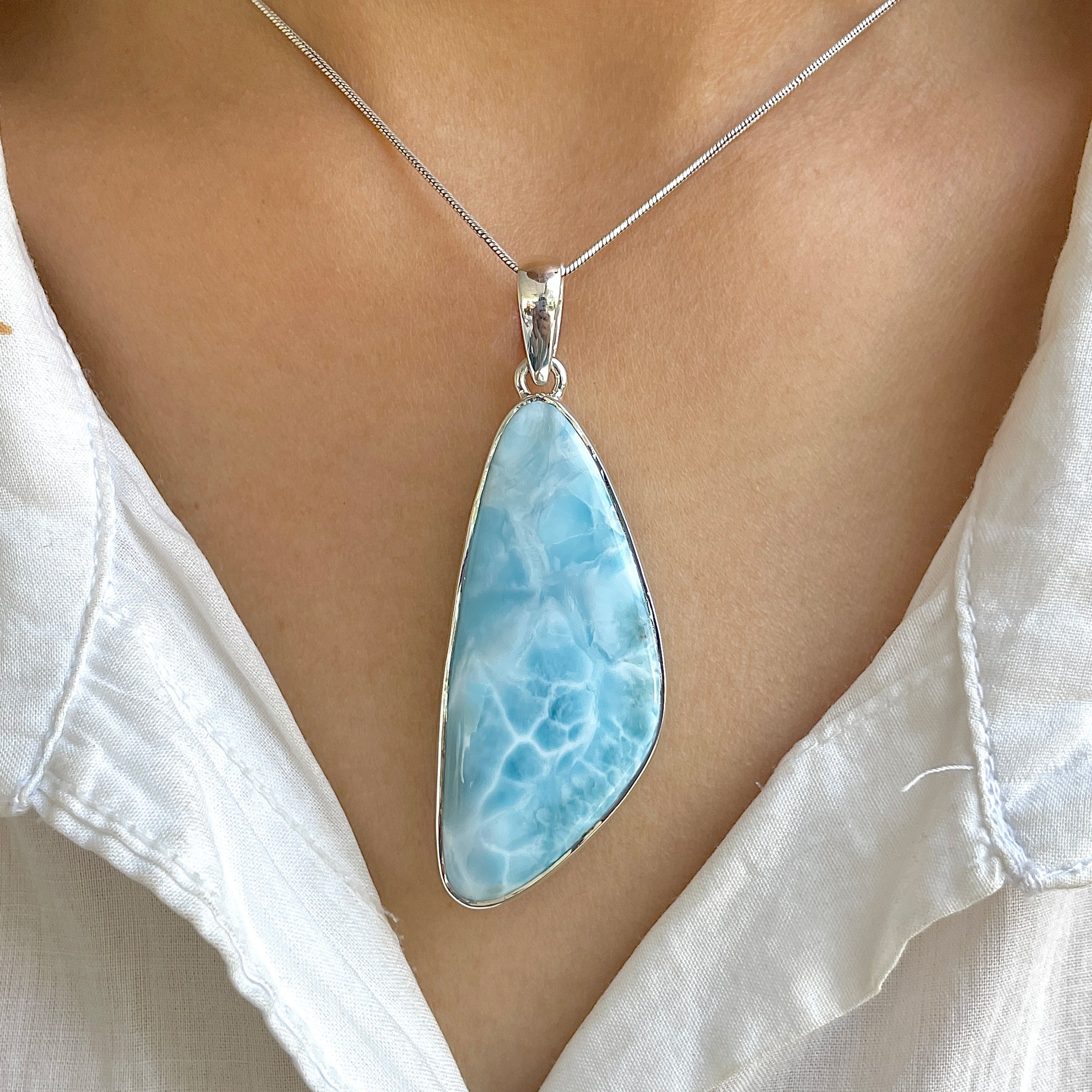 Larimar Pendant-(LAR-P-1224.)