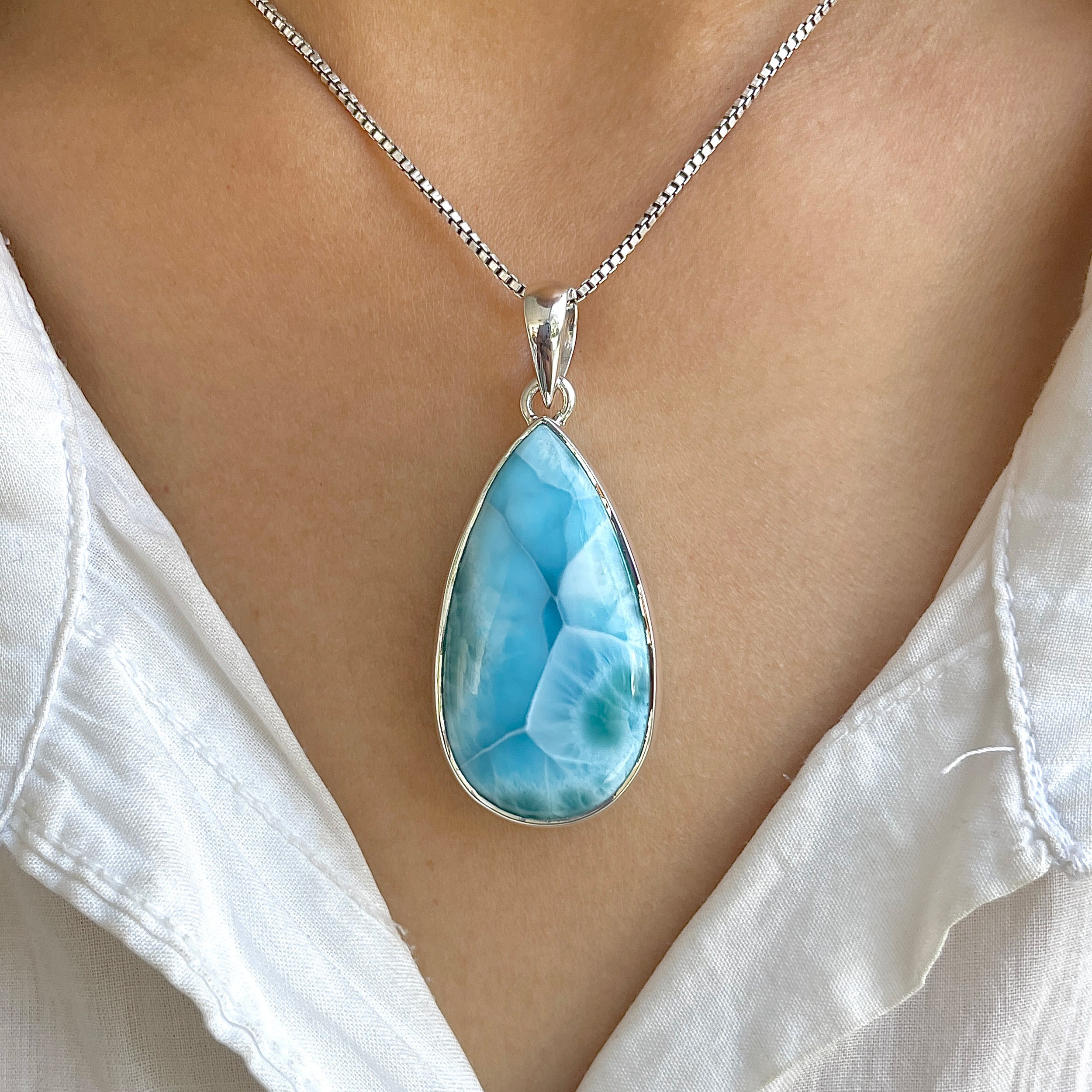 Larimar Pendant-(LAR-P-1225.)