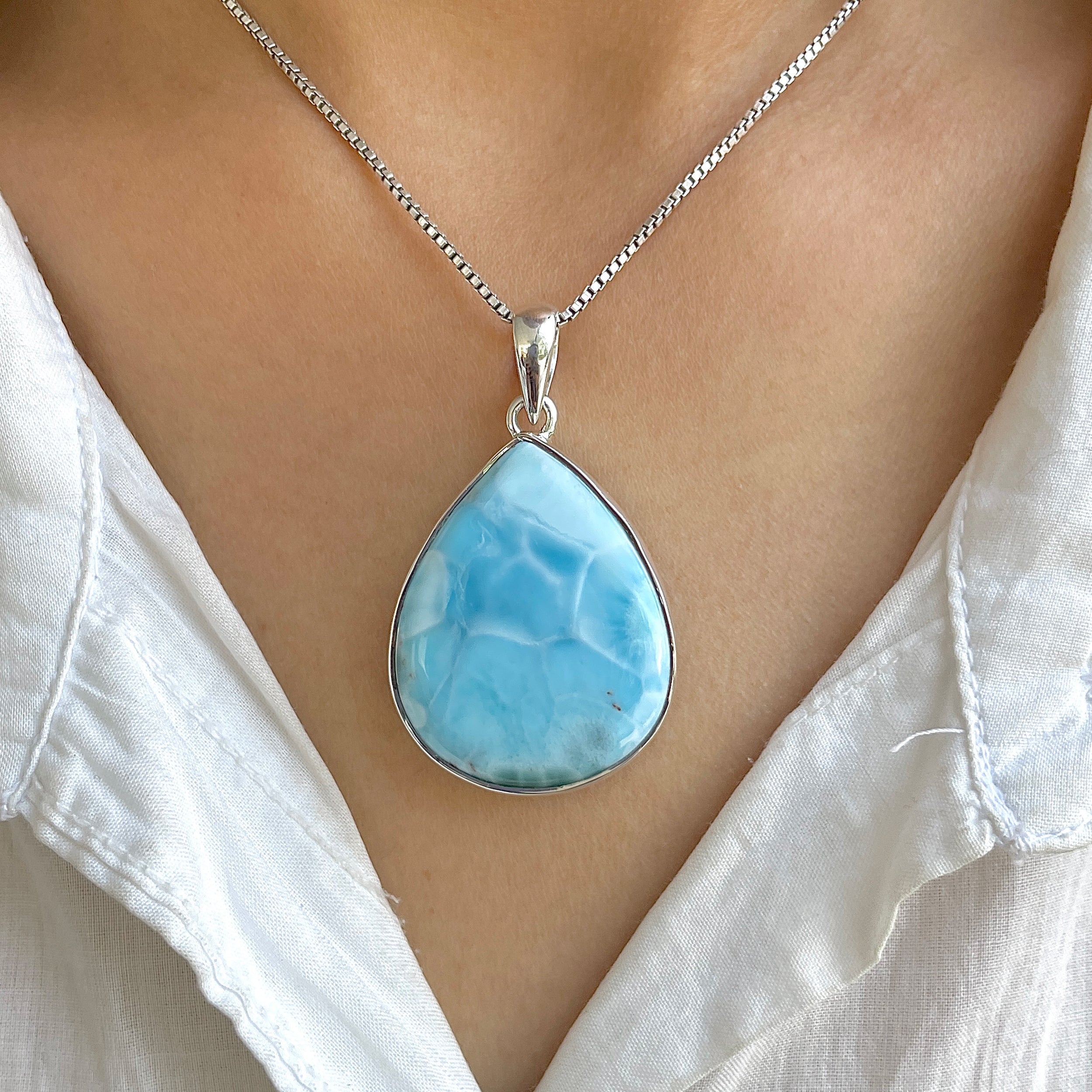 Larimar Pendant-(LAR-P-1226.)