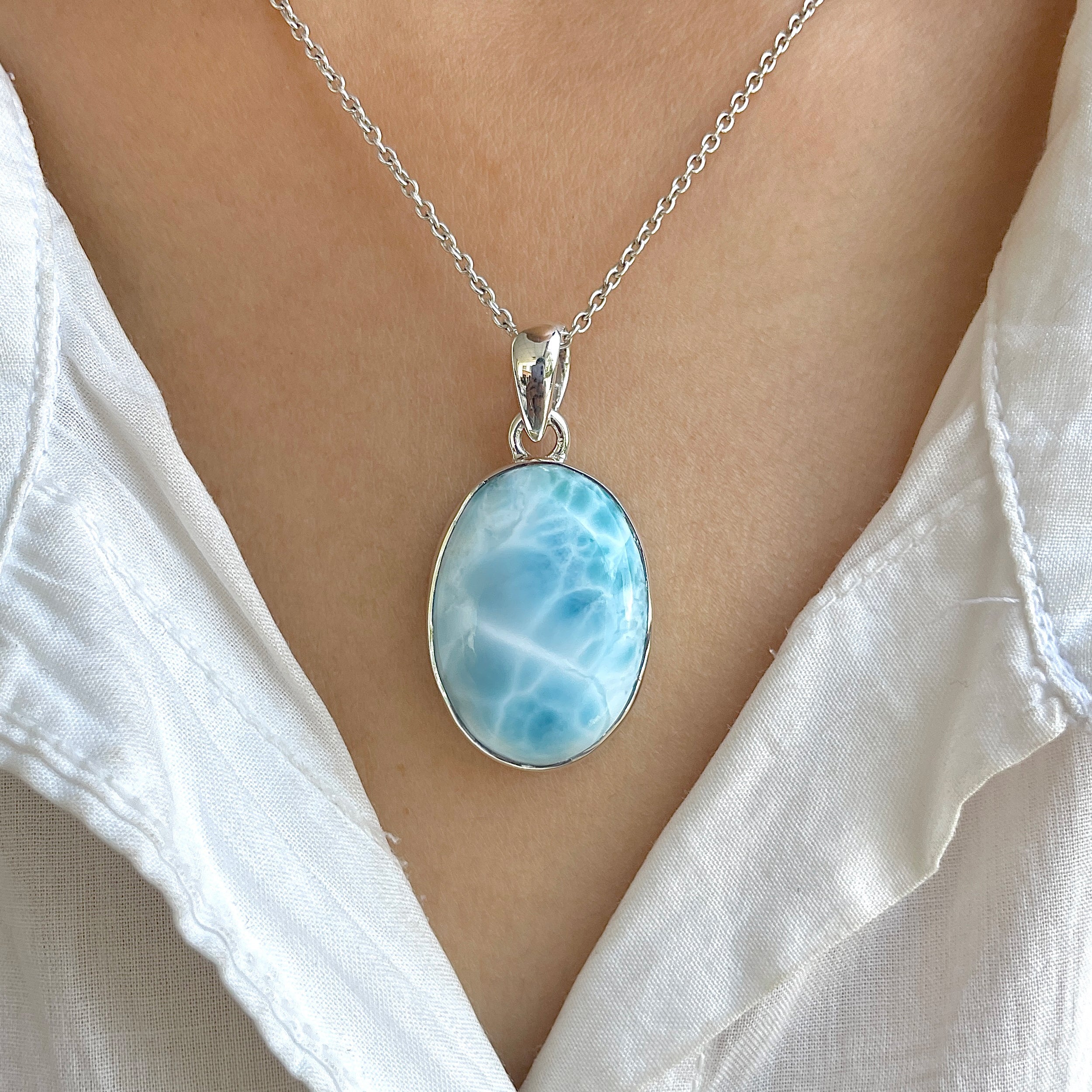 Larimar Pendant-(LAR-P-1227.)