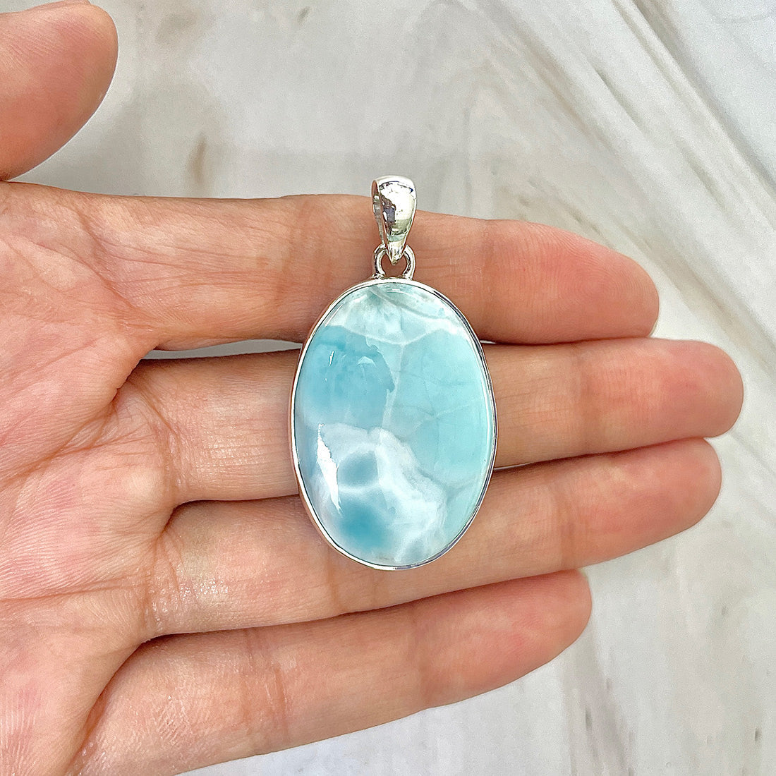 Larimar Pendant-(LAR-P-123.)