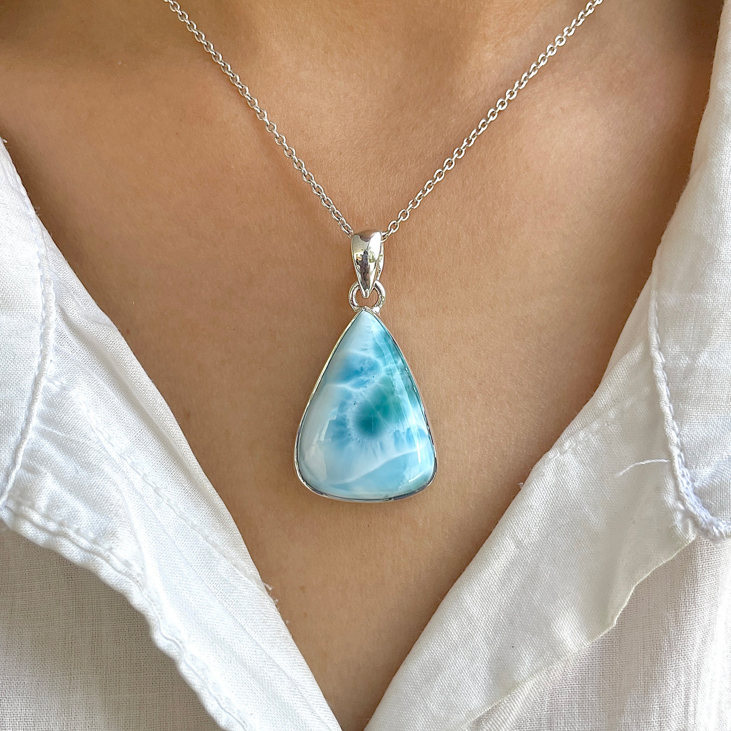 Larimar Pendant-(LAR-P-1230.)