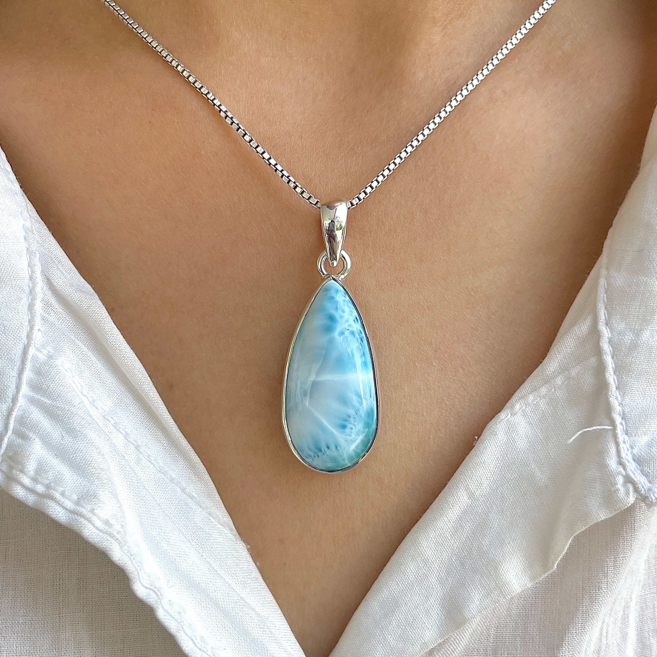 Larimar Pendant-(LAR-P-1232.)
