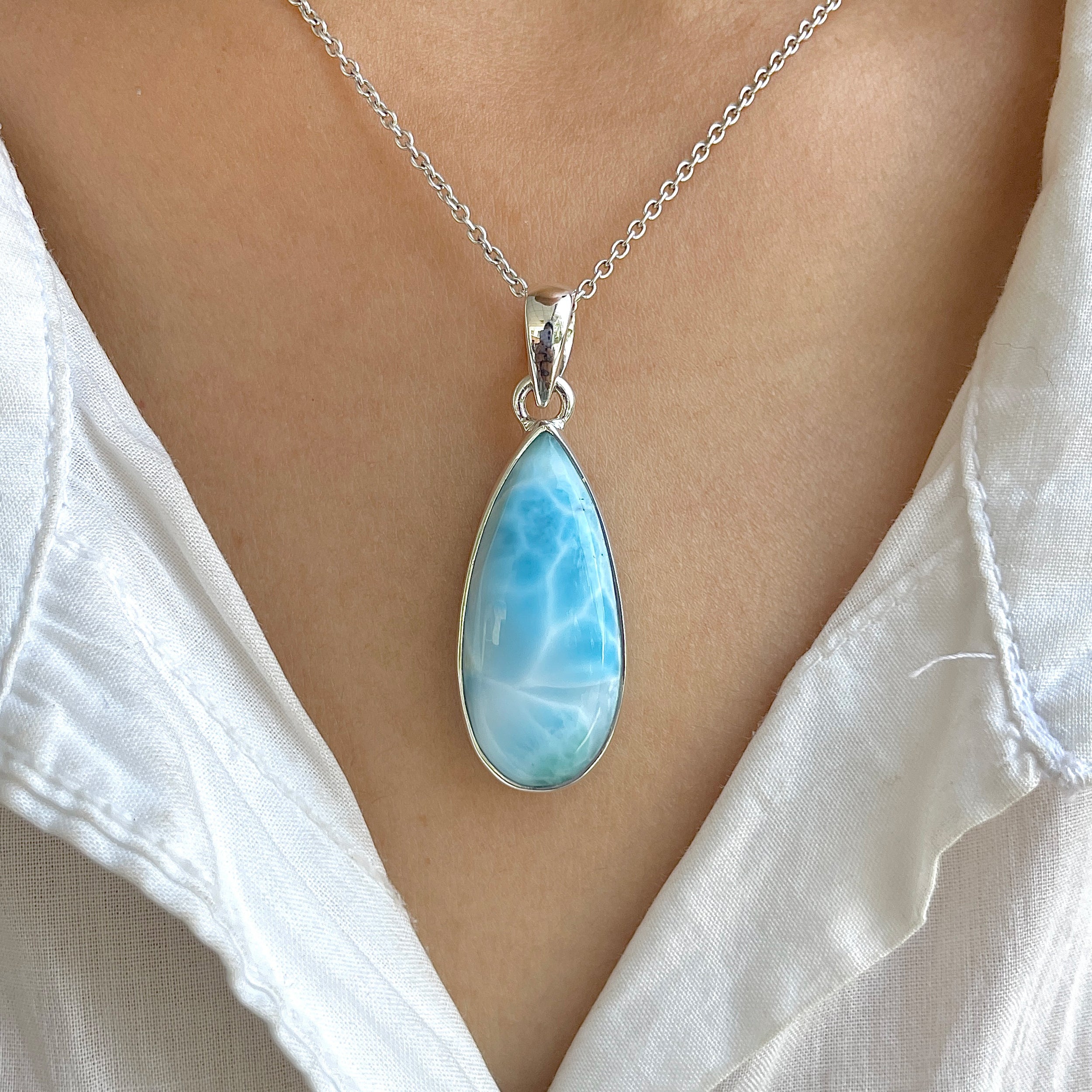 Larimar Pendant-(LAR-P-1233.)
