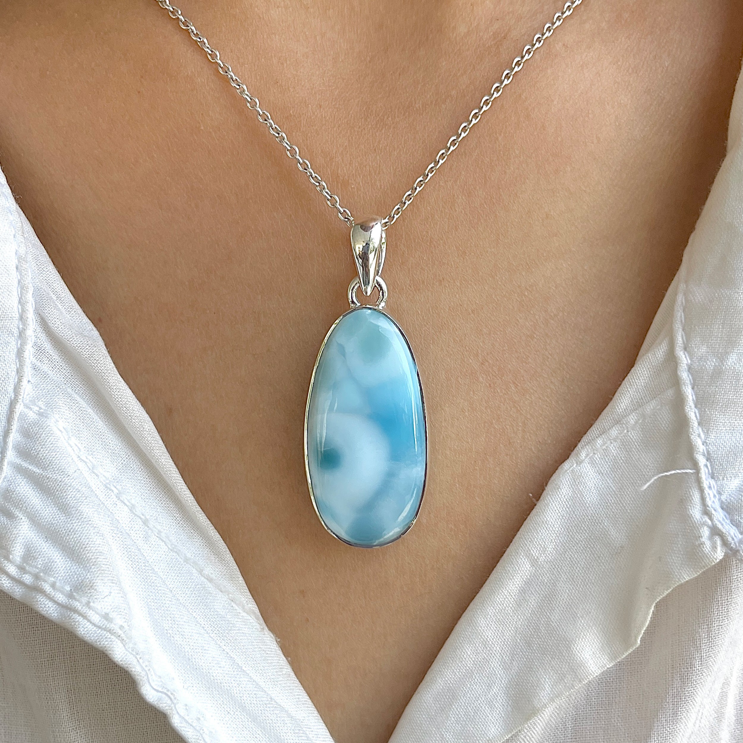 Larimar Pendant-(LAR-P-1236.)