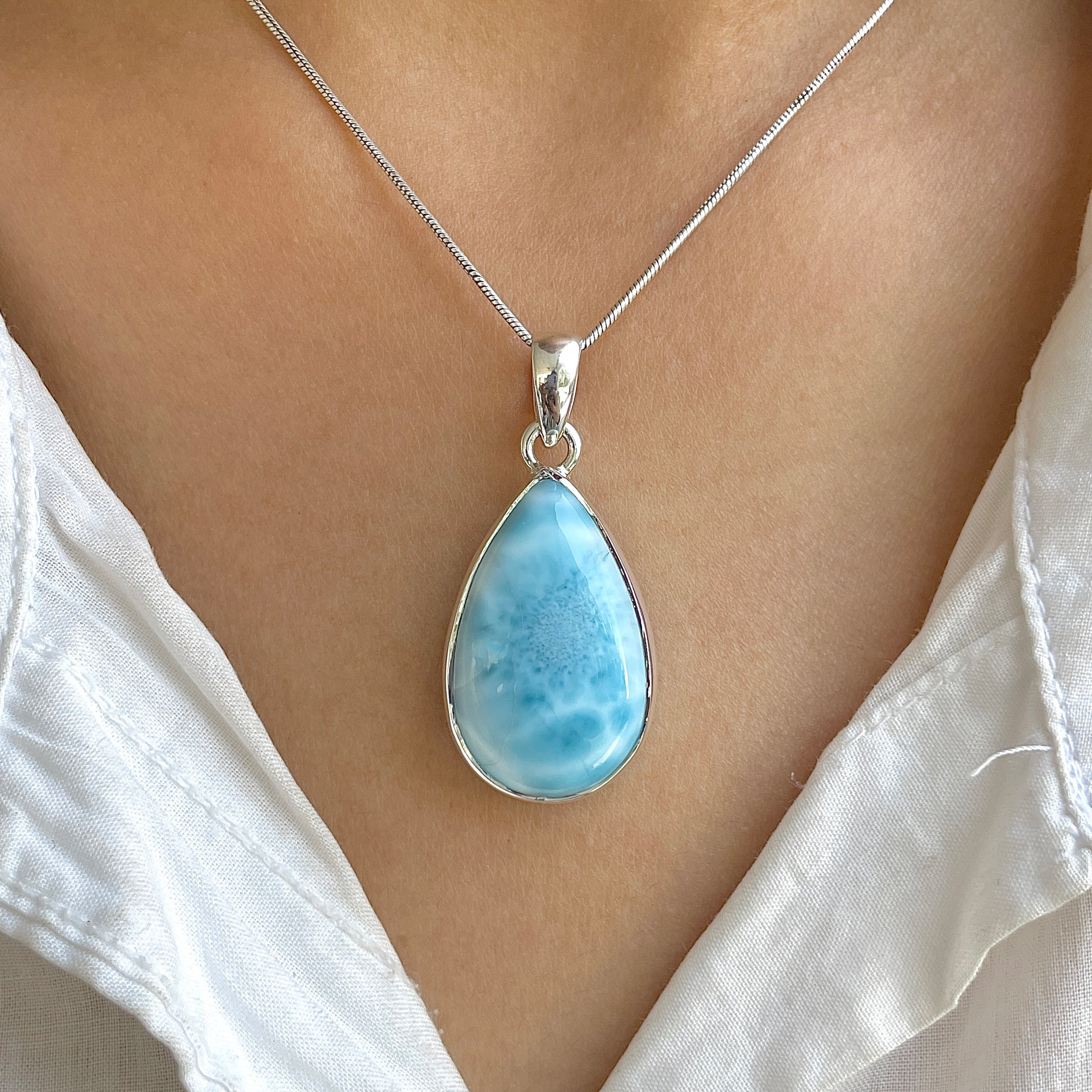 Larimar Pendant-(LAR-P-1237.)