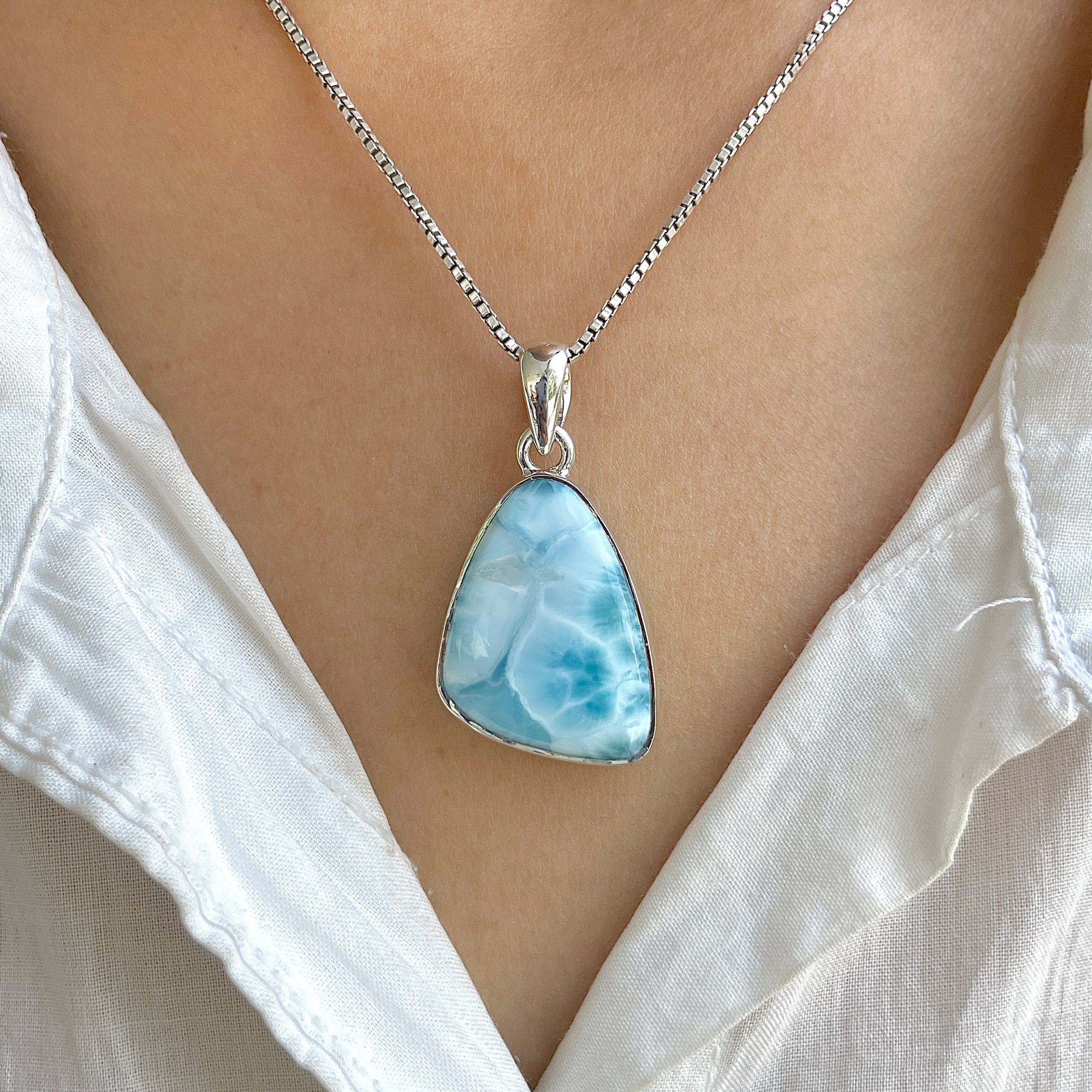 Larimar Pendant-(LAR-P-1238.)