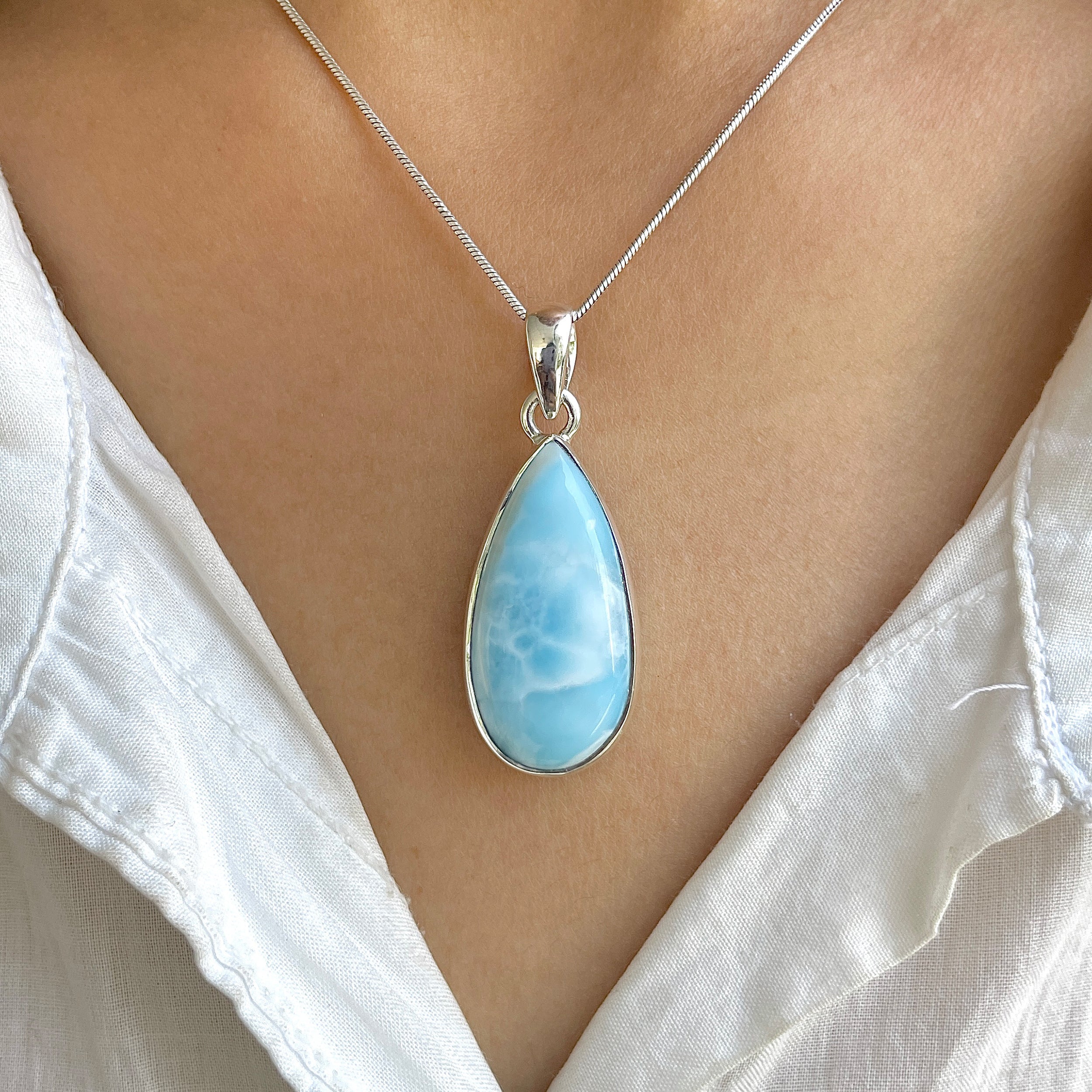Larimar Pendant-(LAR-P-1239.)