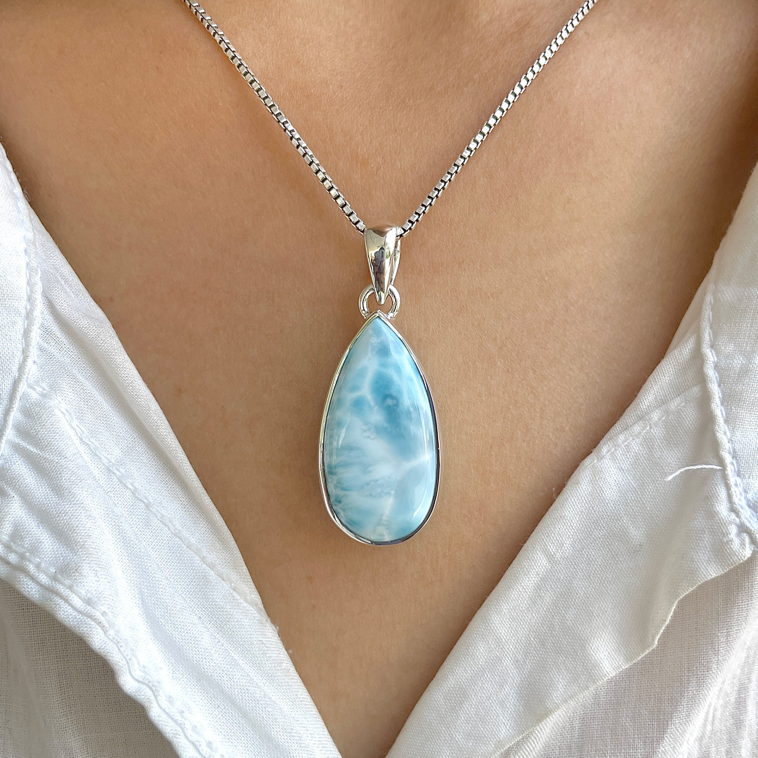 Larimar Pendant-(LAR-P-1241.)