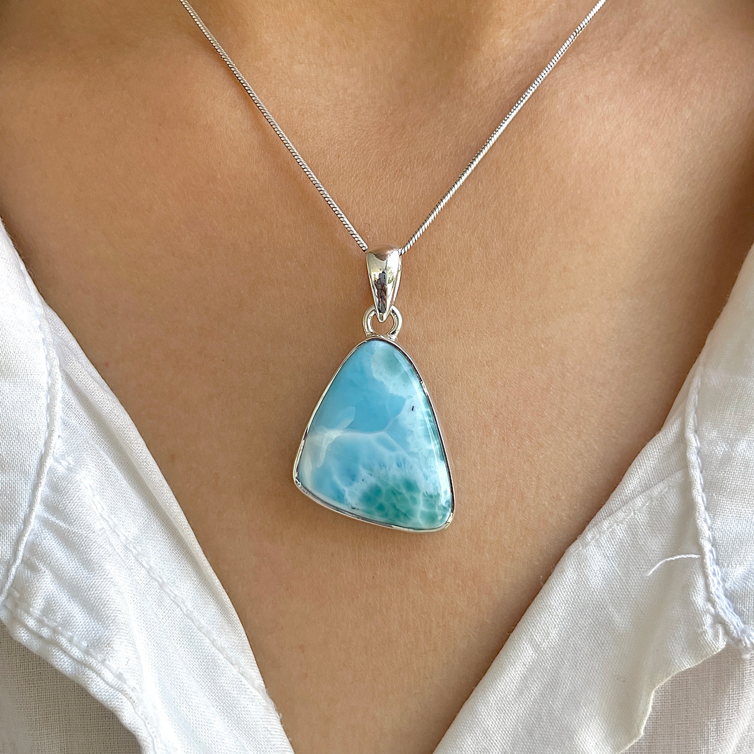 Larimar Pendant-(LAR-P-1242.)