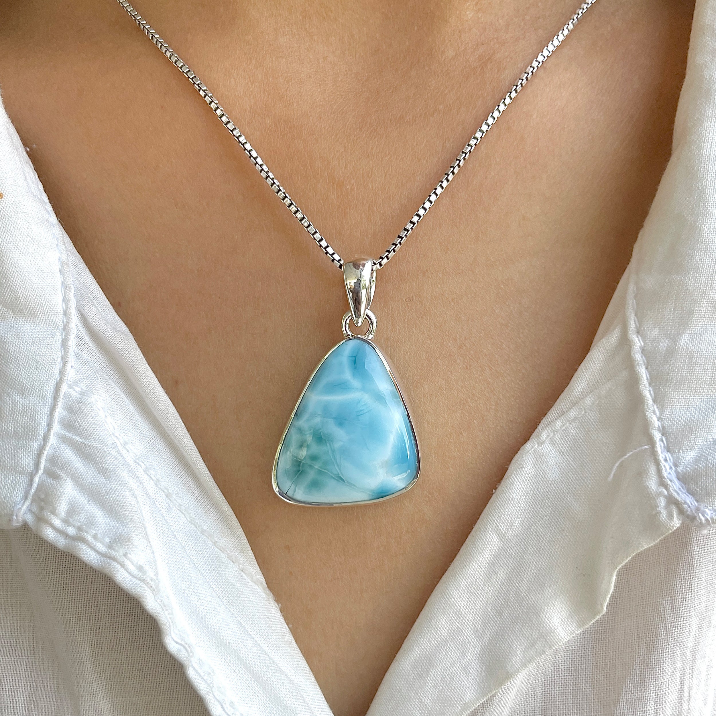 Larimar Pendant-(LAR-P-1244.)