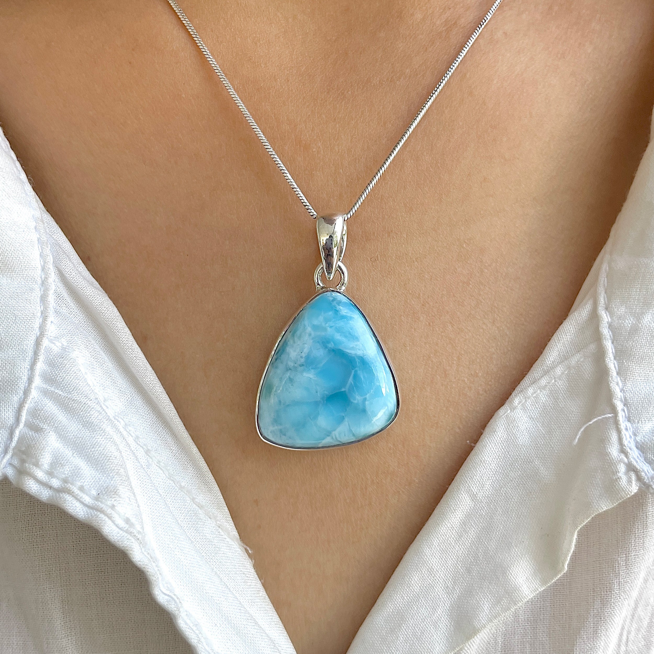 Larimar Pendant-(LAR-P-1245.)