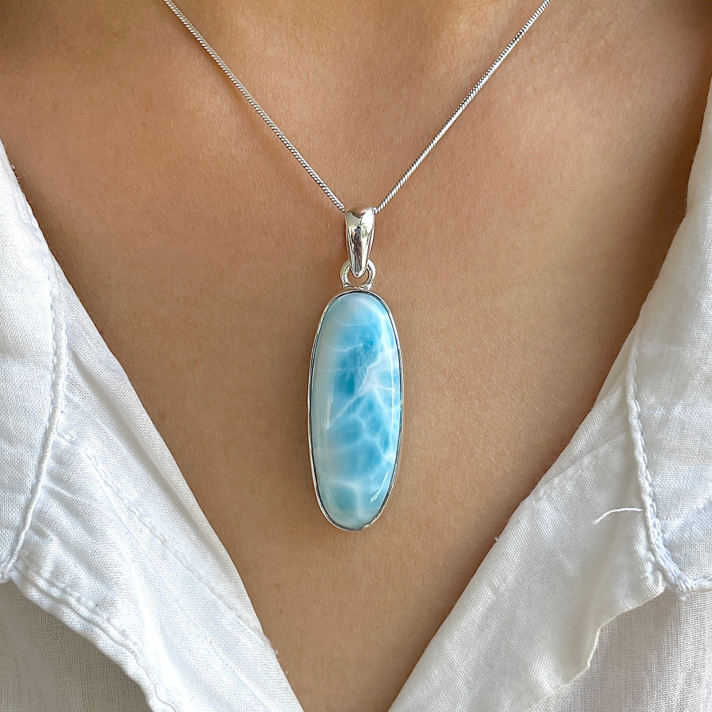 Larimar Pendant-(LAR-P-1248.)