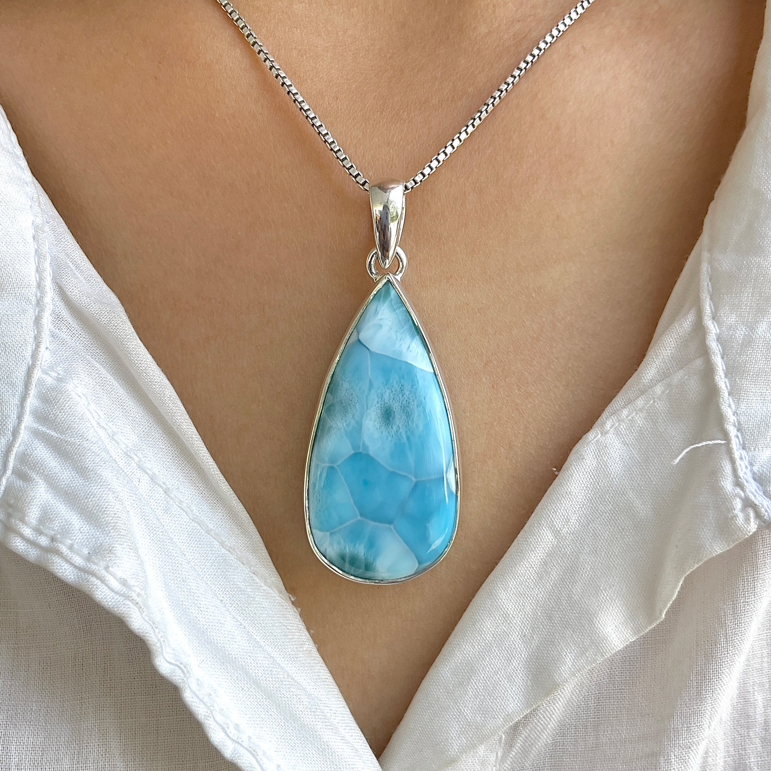 Larimar Pendant-(LAR-P-1251.)
