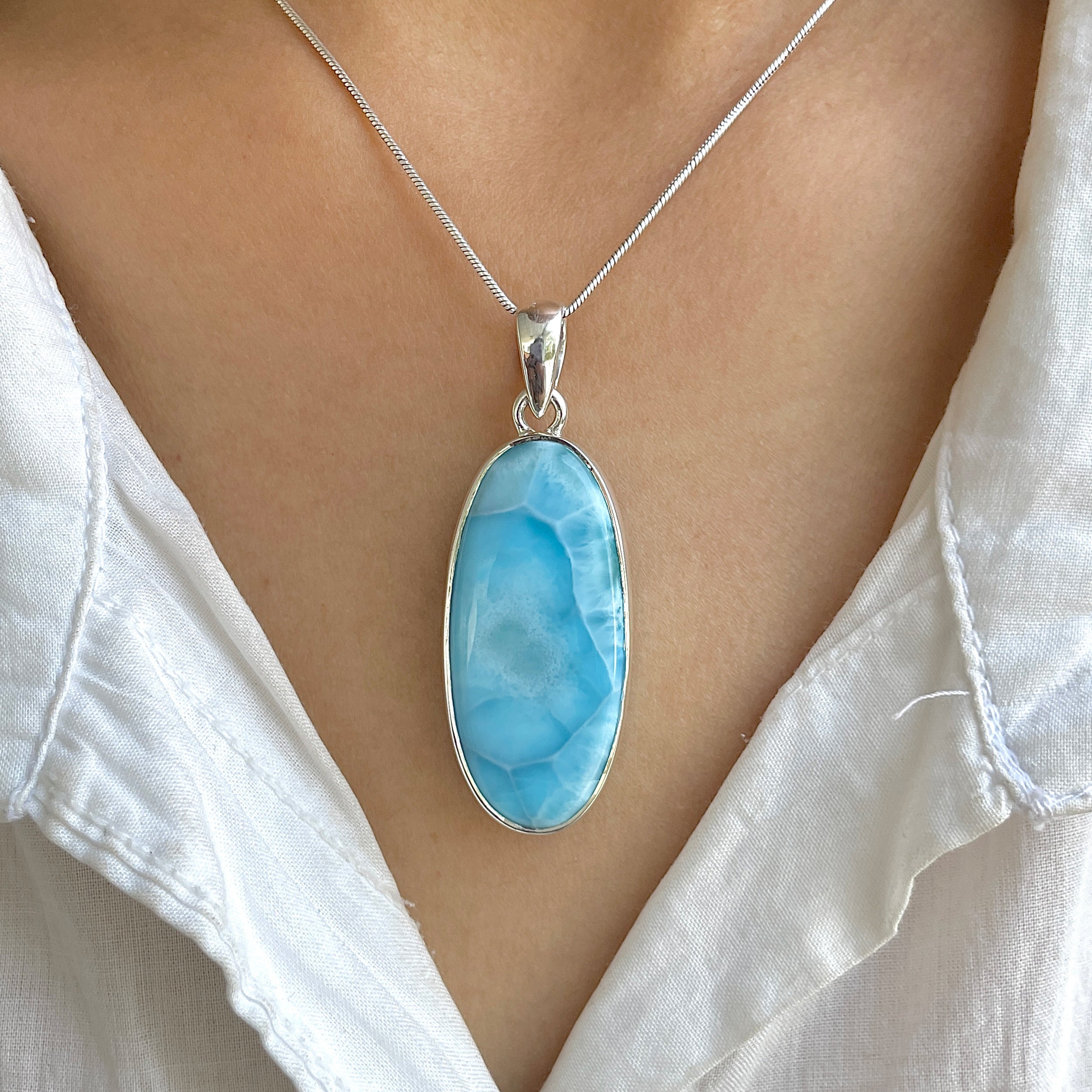 Larimar Pendant-(LAR-P-1252.)