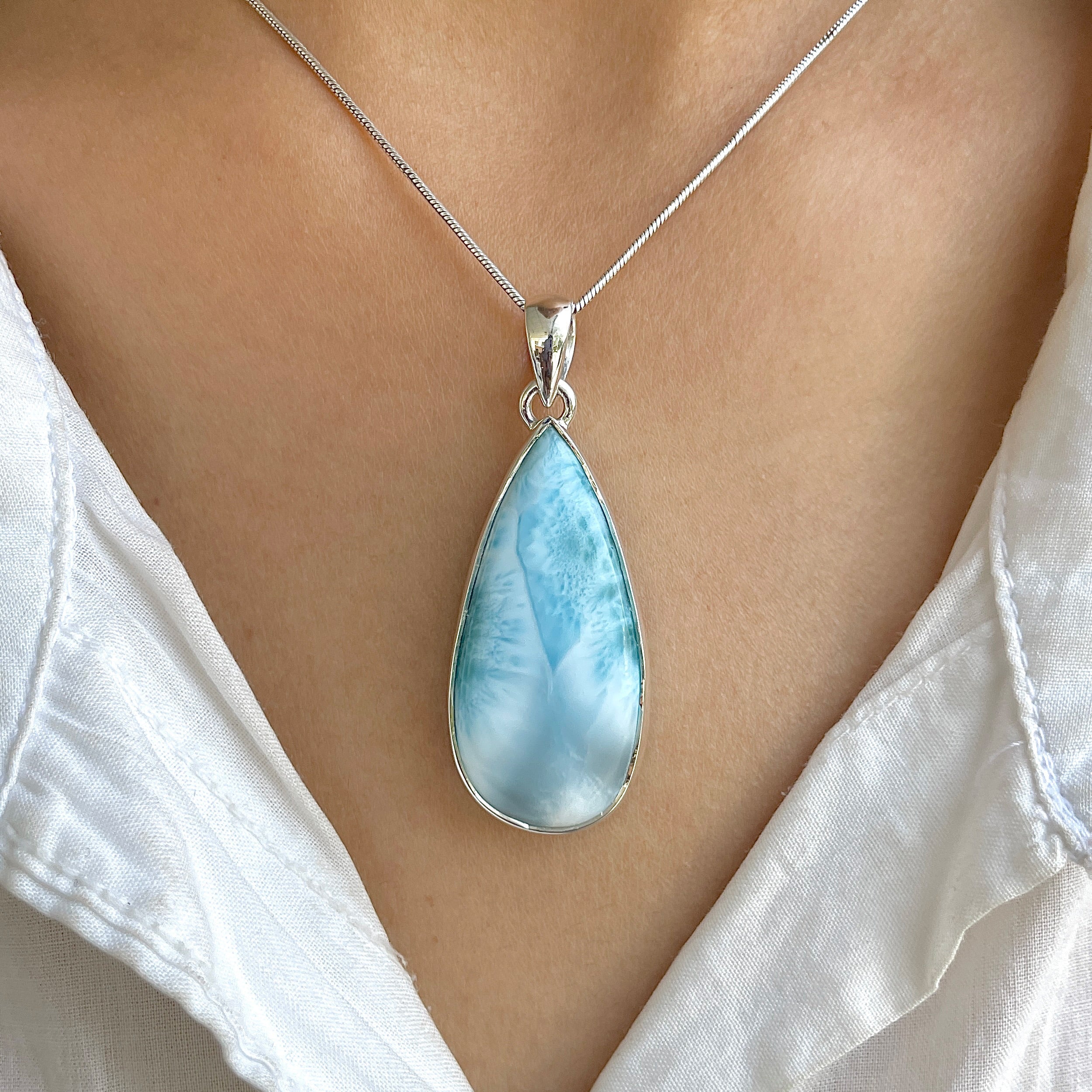 Larimar Pendant-(LAR-P-1255.)