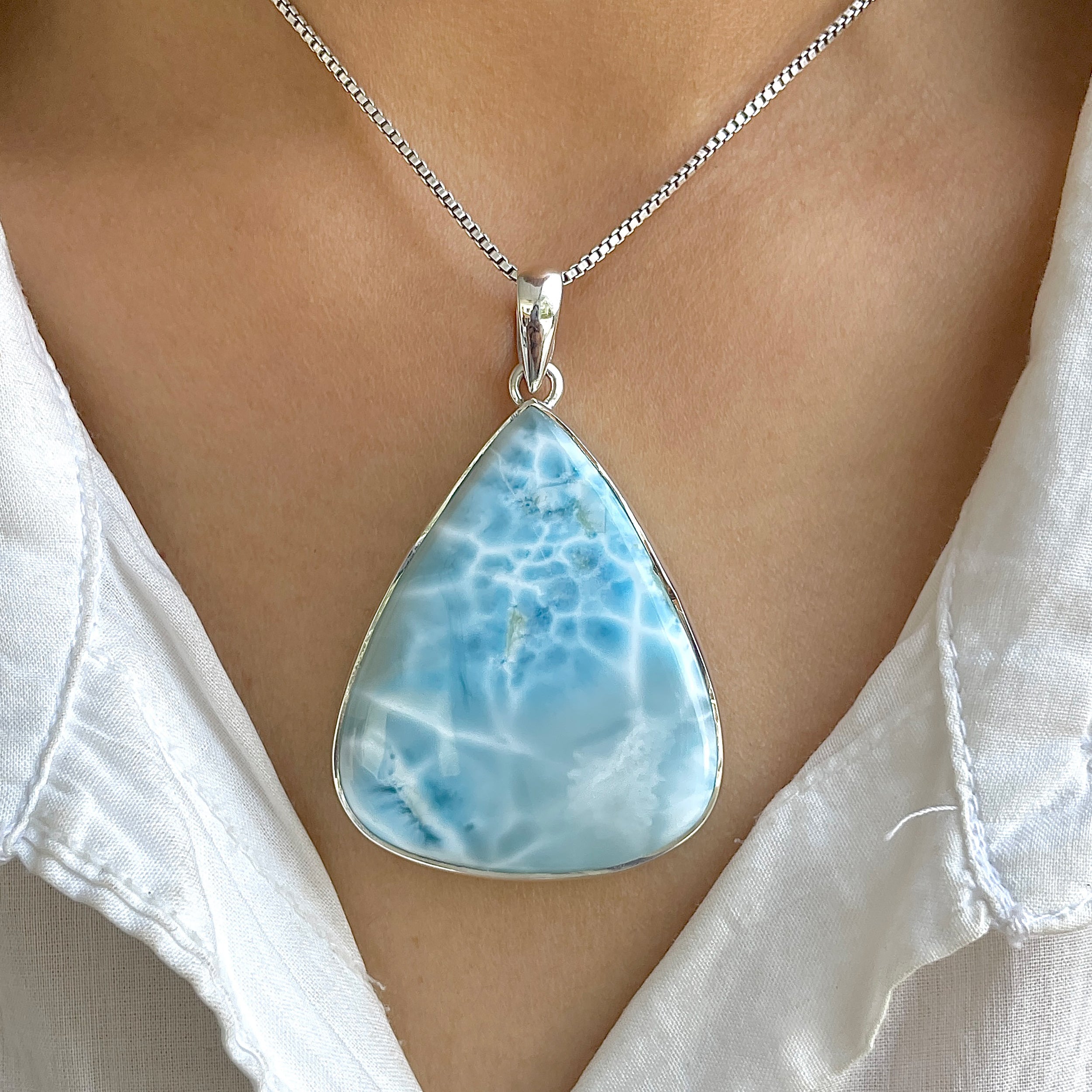 Larimar Pendant-(LAR-P-1259.)