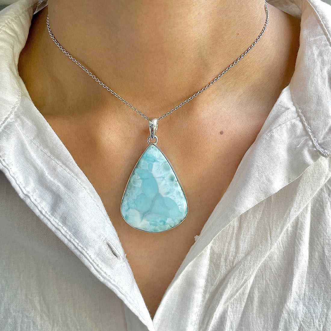 Larimar Pendant-(LAR-P-126.)