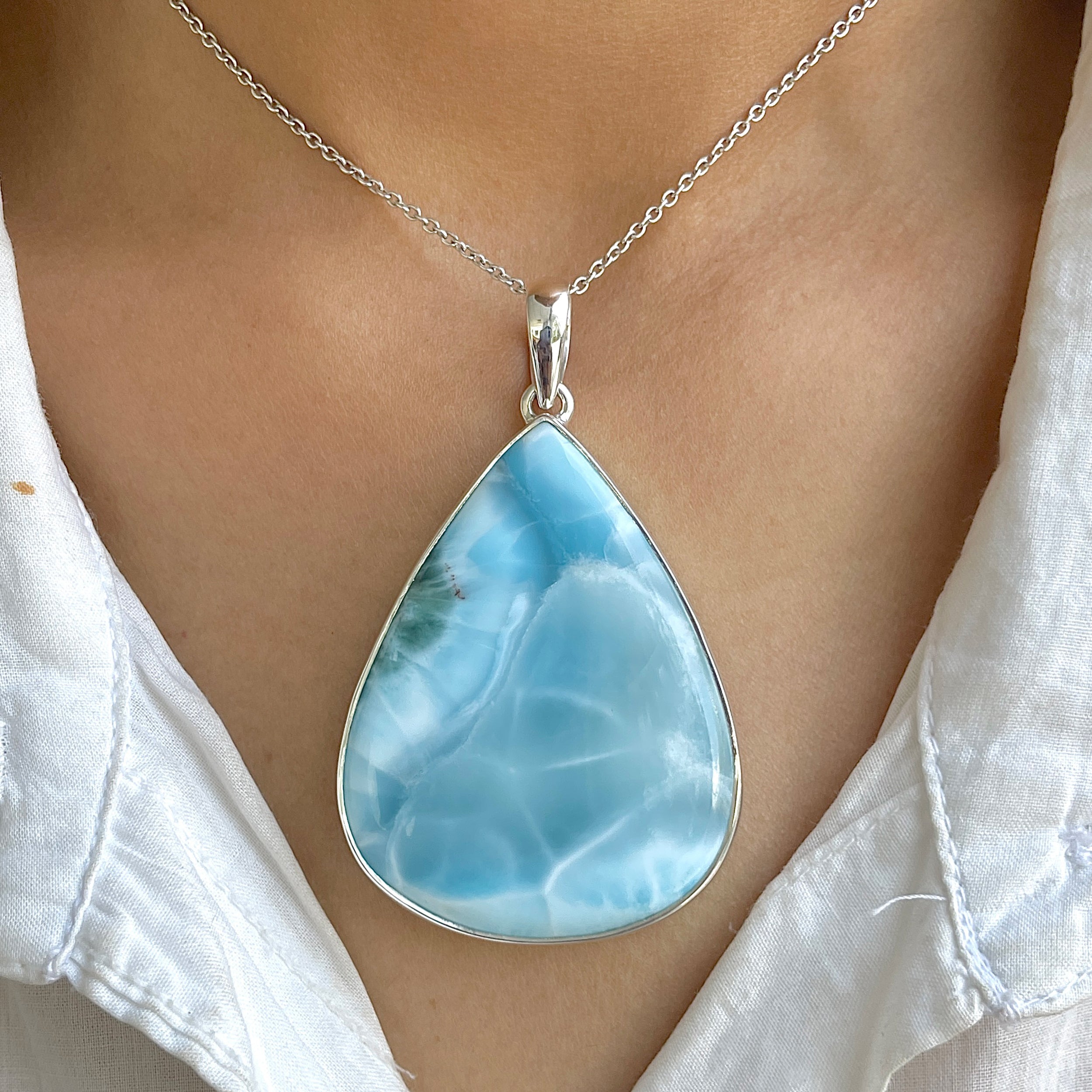 Larimar Pendant-(LAR-P-1260.)