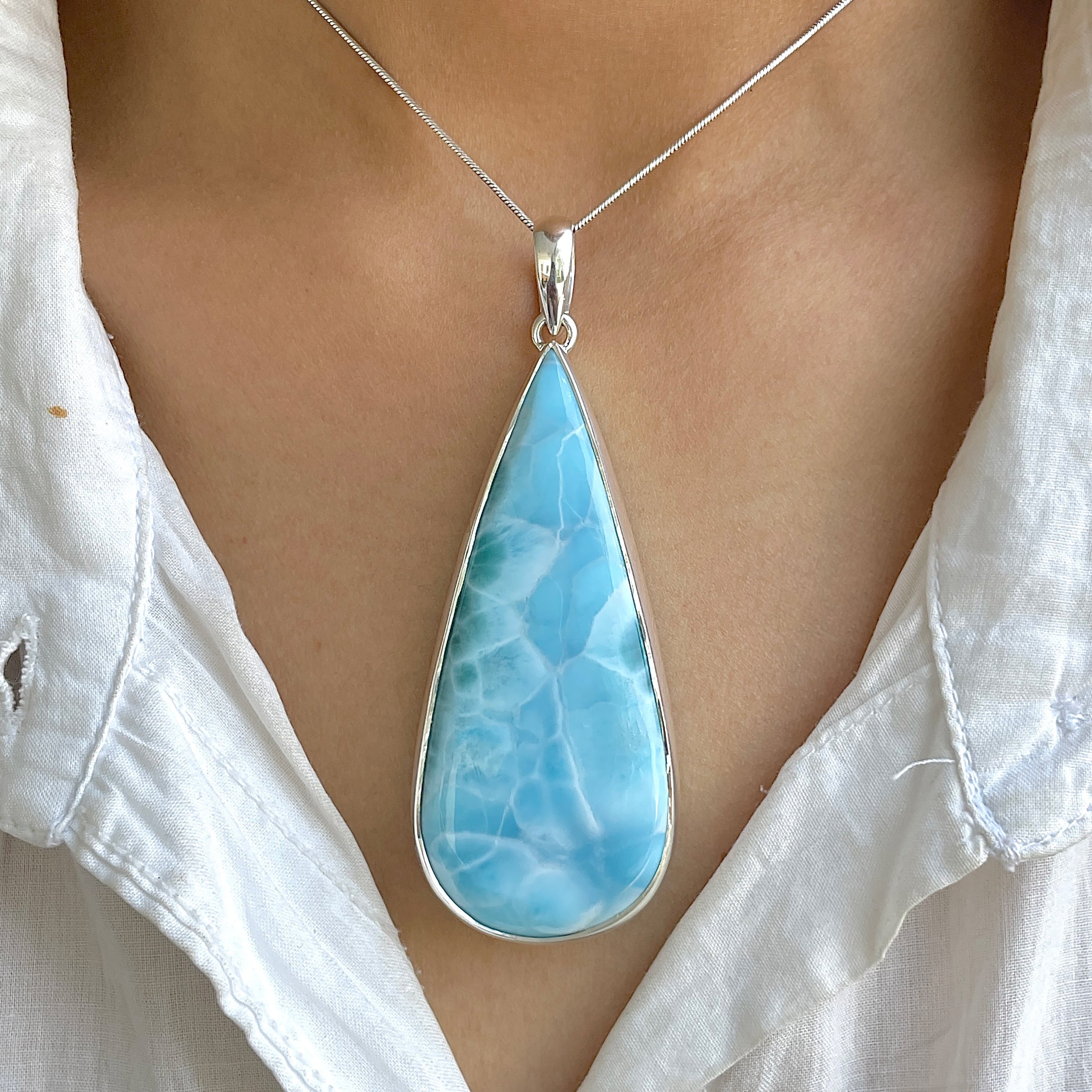 Larimar Pendant-(LAR-P-1261.)