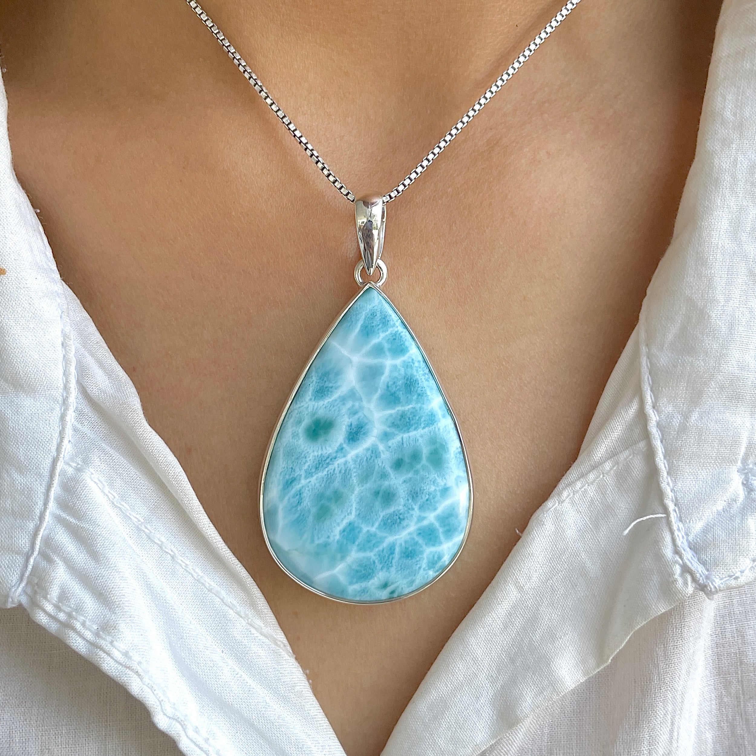 Larimar Pendant-(LAR-P-1262.)