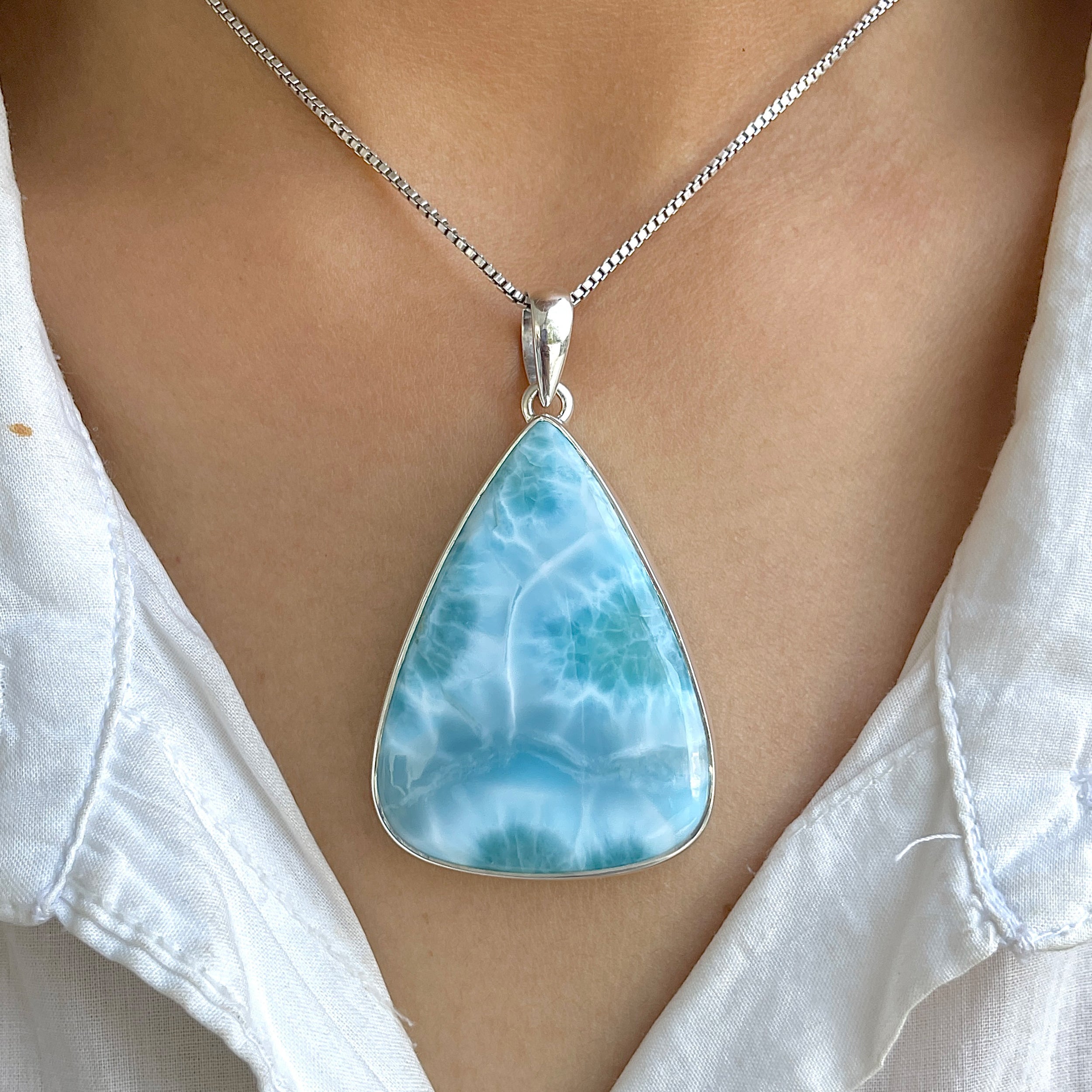 Larimar Pendant-(LAR-P-1263.)