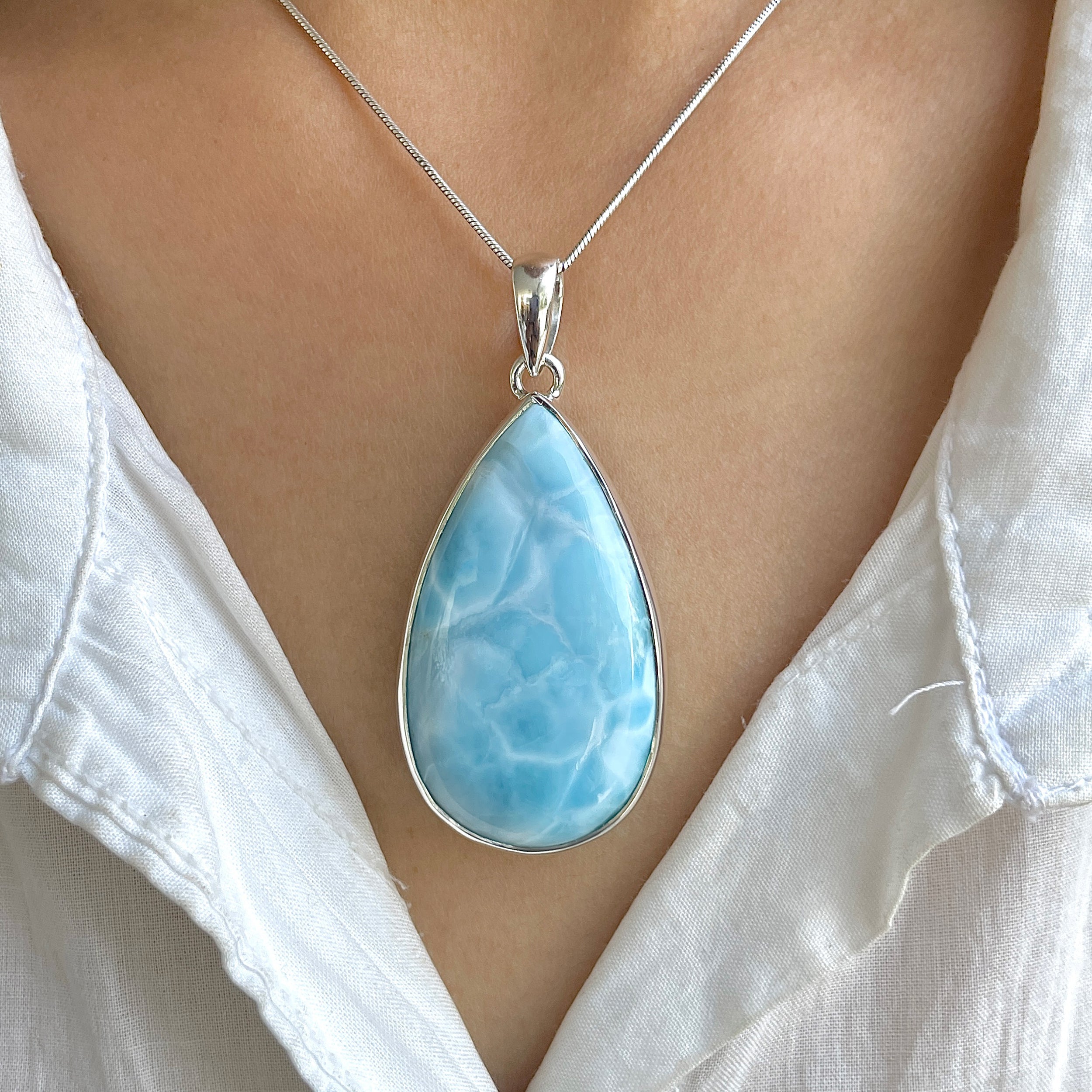 Larimar Pendant-(LAR-P-1264.)