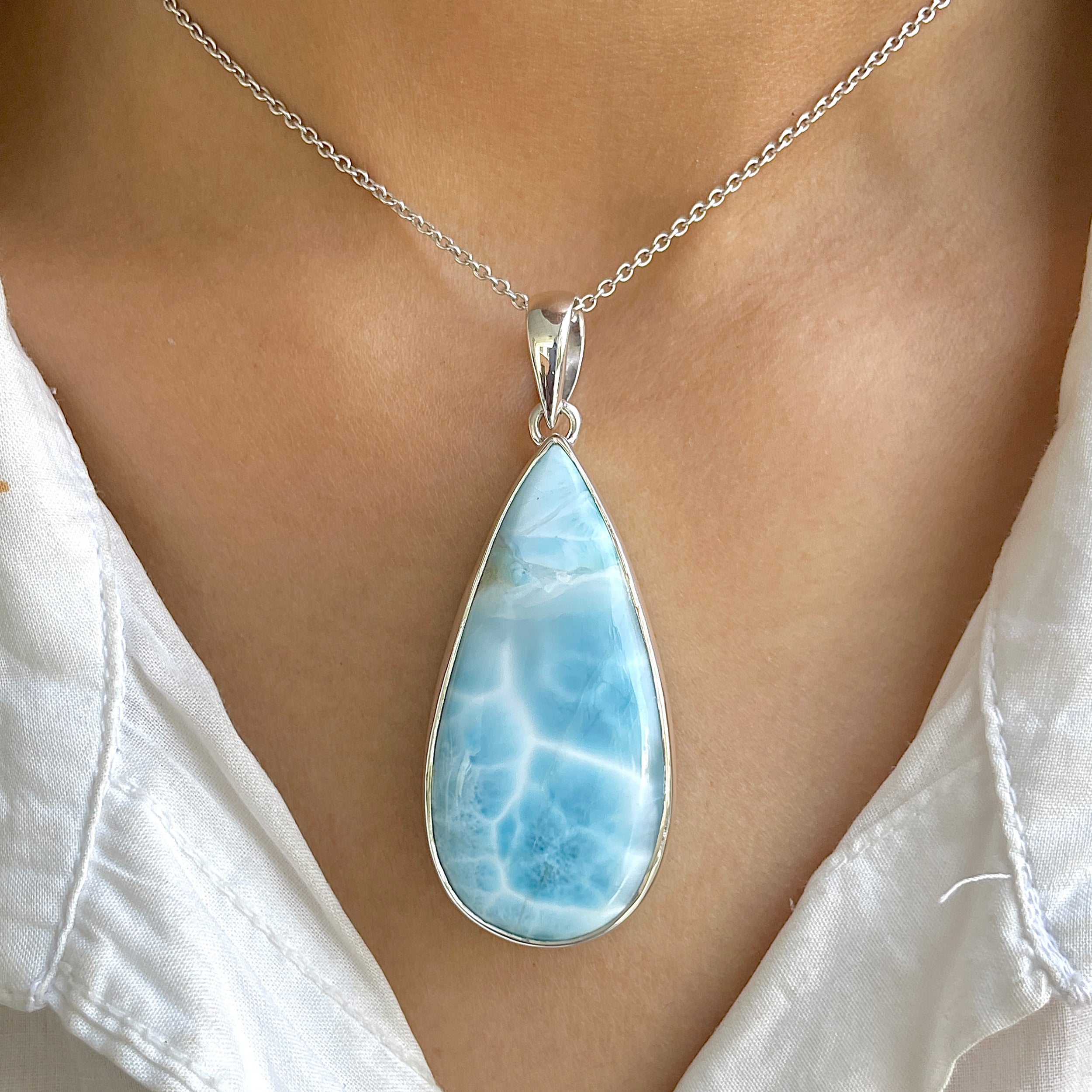 Larimar Pendant-(LAR-P-1265.)