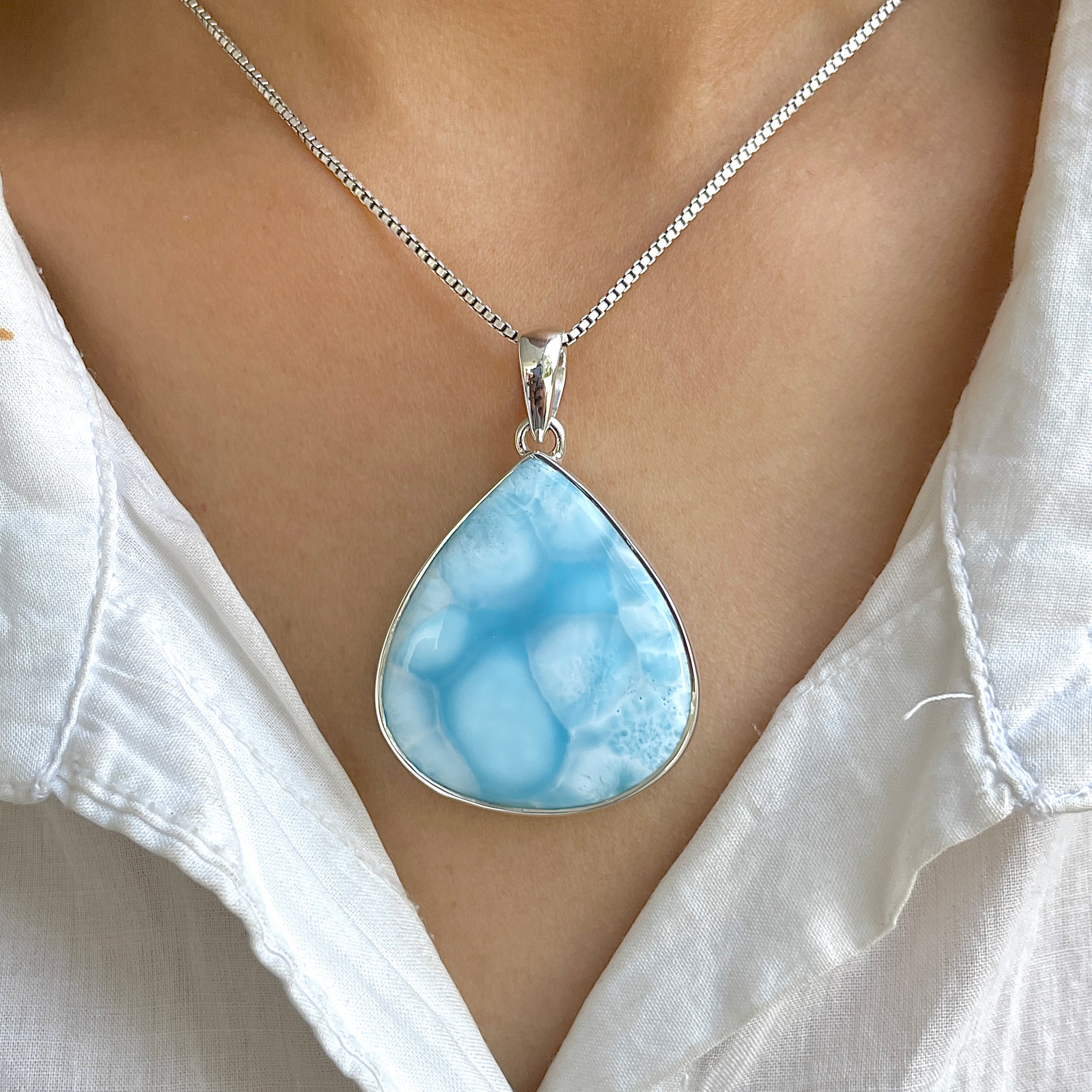 Larimar Pendant-(LAR-P-1266.)