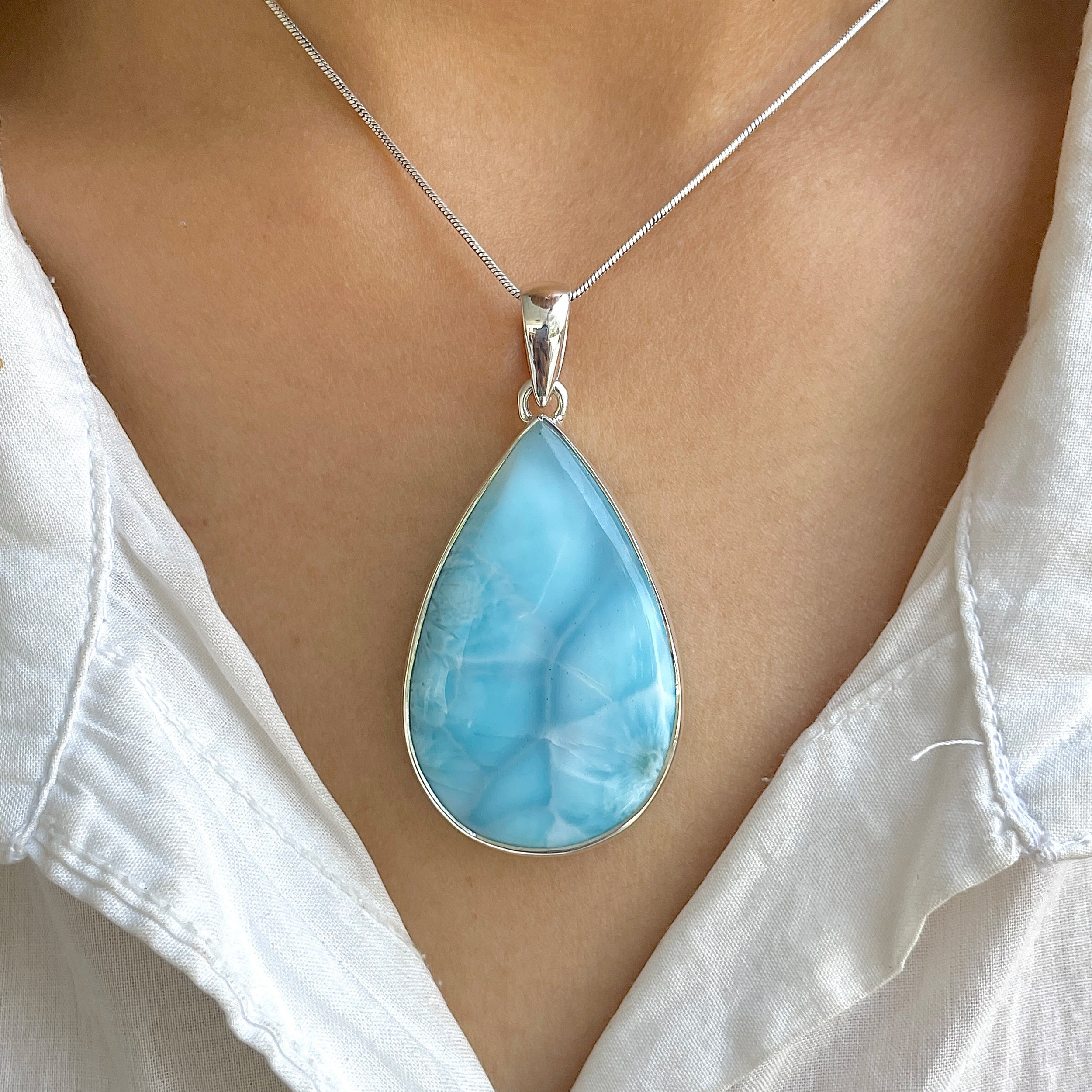 Larimar Pendant-(LAR-P-1267.)