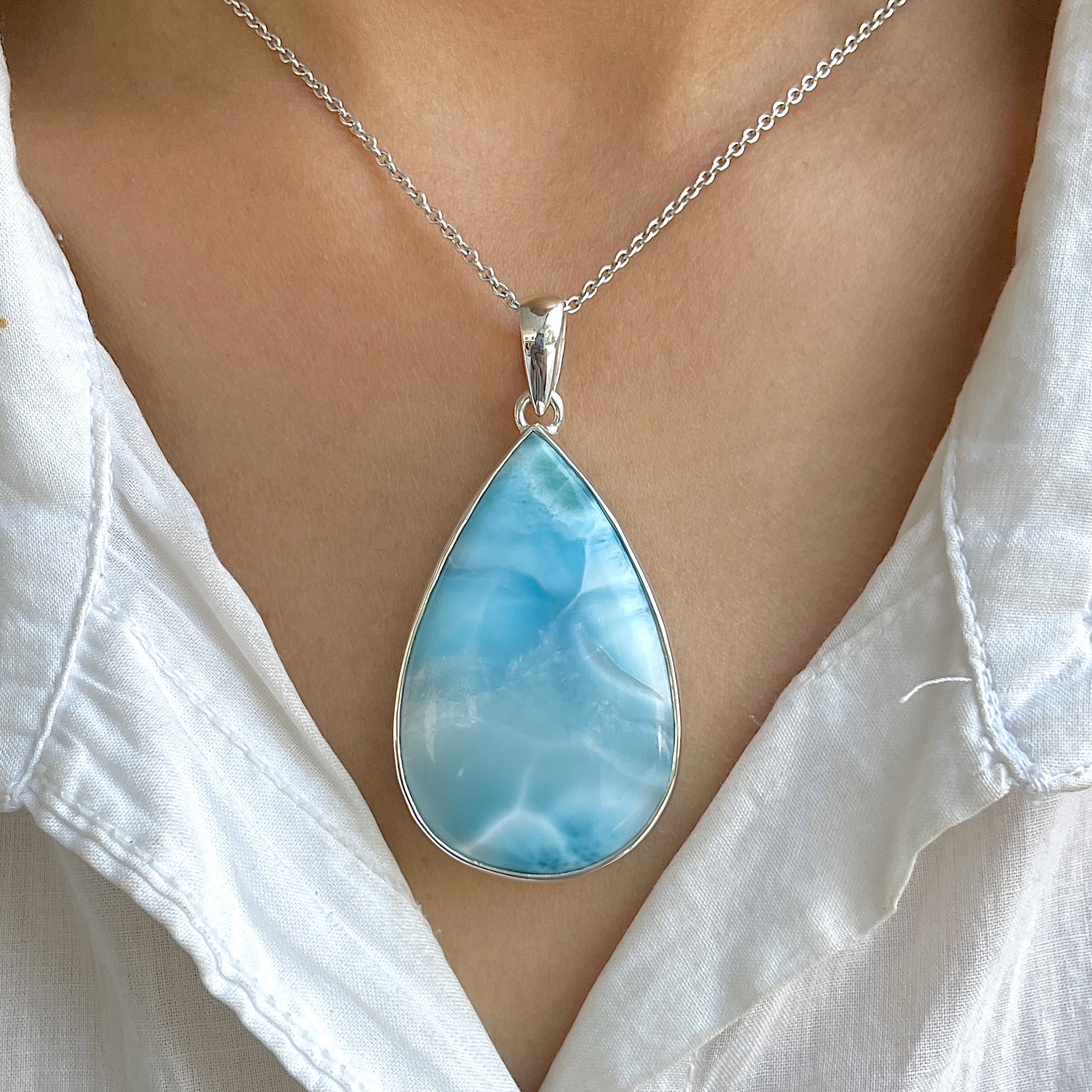 Larimar Pendant-(LAR-P-1268.)