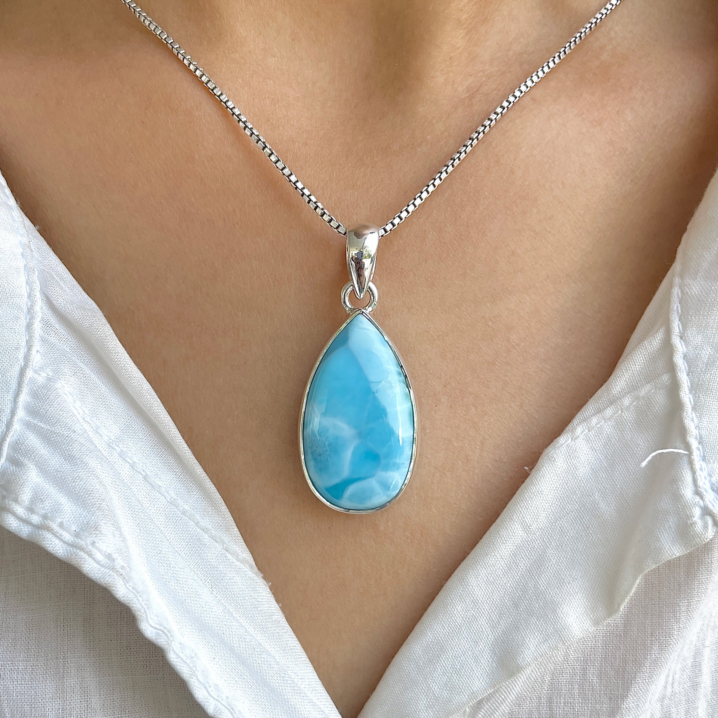 Larimar Pendant-(LAR-P-1269.)