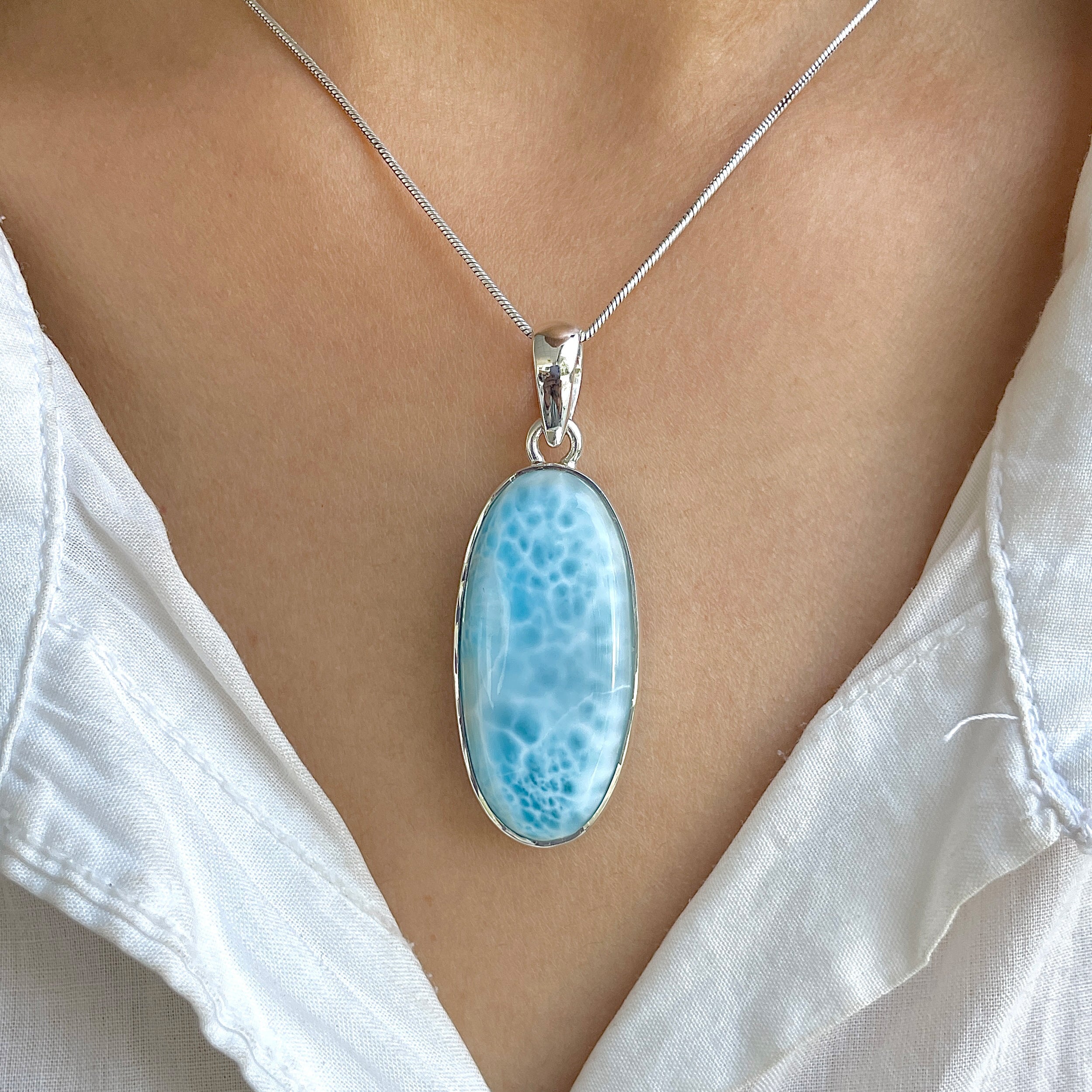 Larimar Pendant-(LAR-P-1270.)