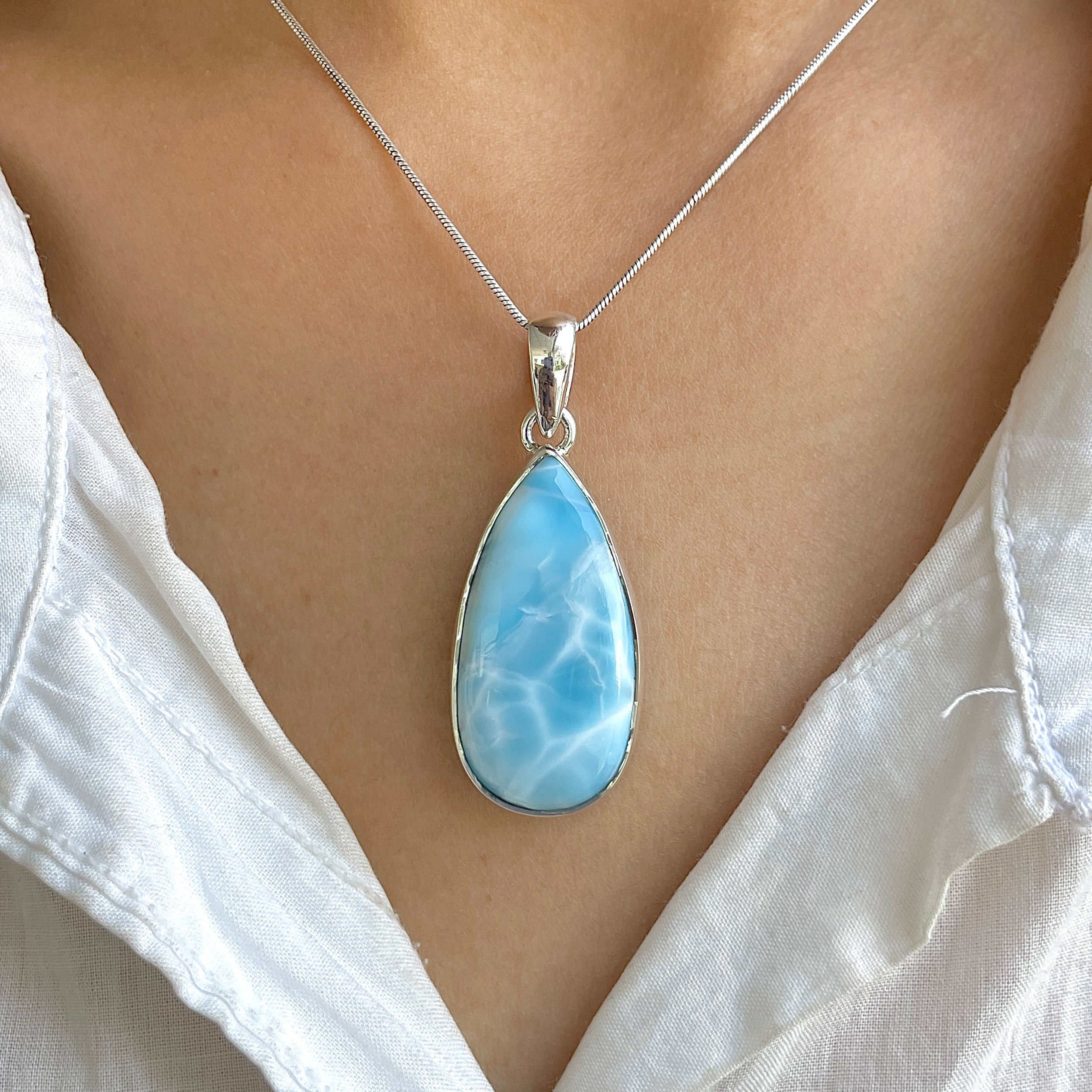 Larimar Pendant-(LAR-P-1273.)