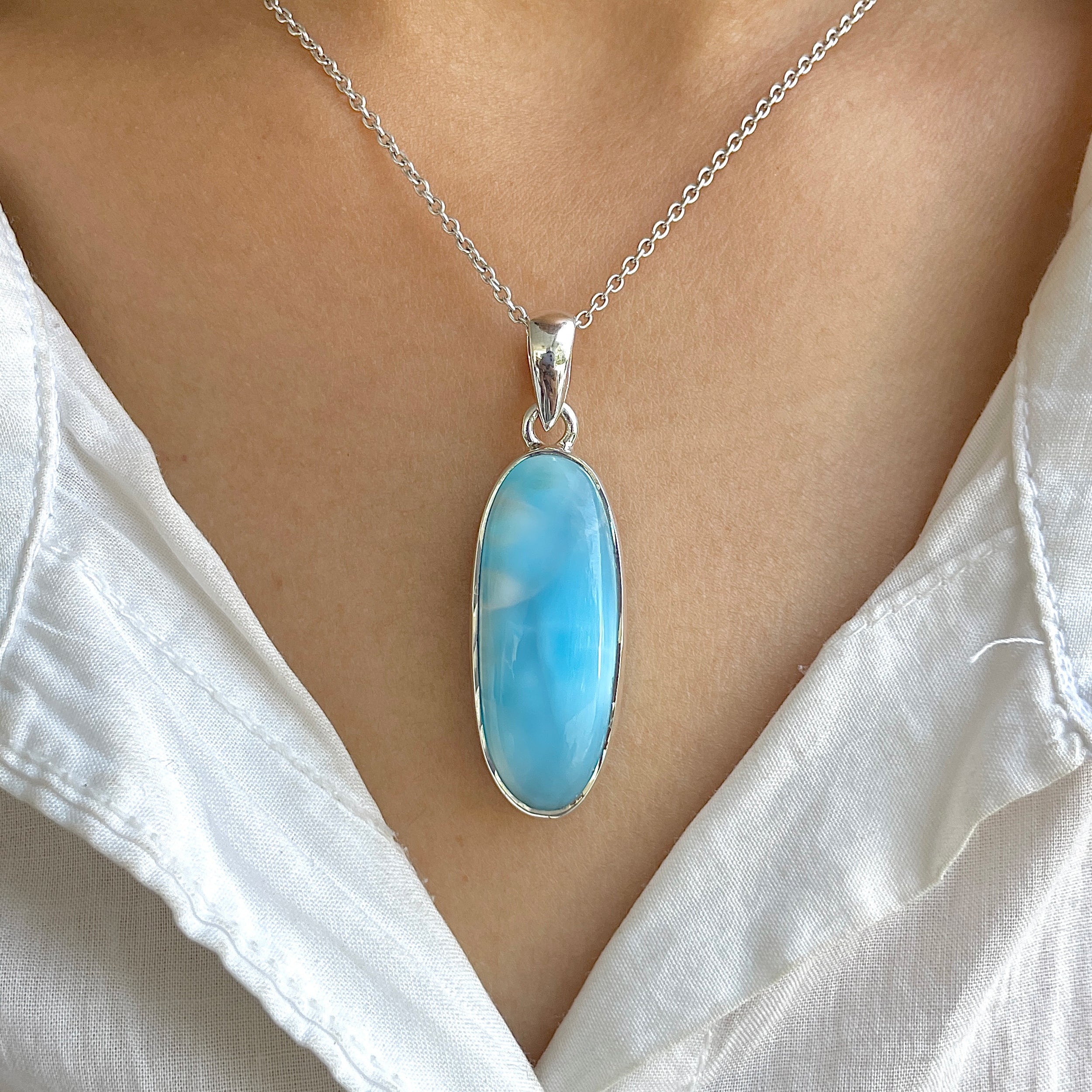 Larimar Pendant-(LAR-P-1274.)