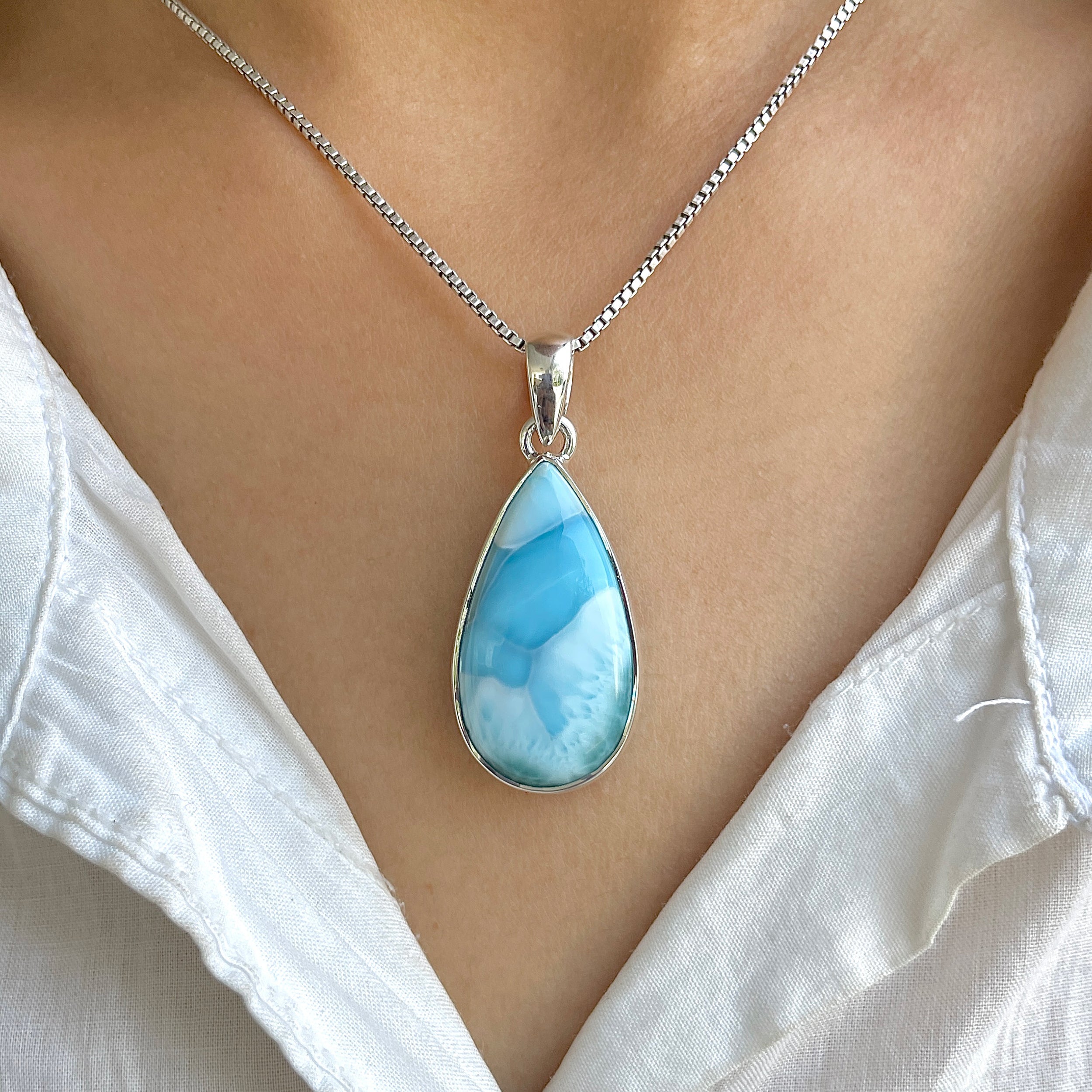 Larimar Pendant-(LAR-P-1275.)
