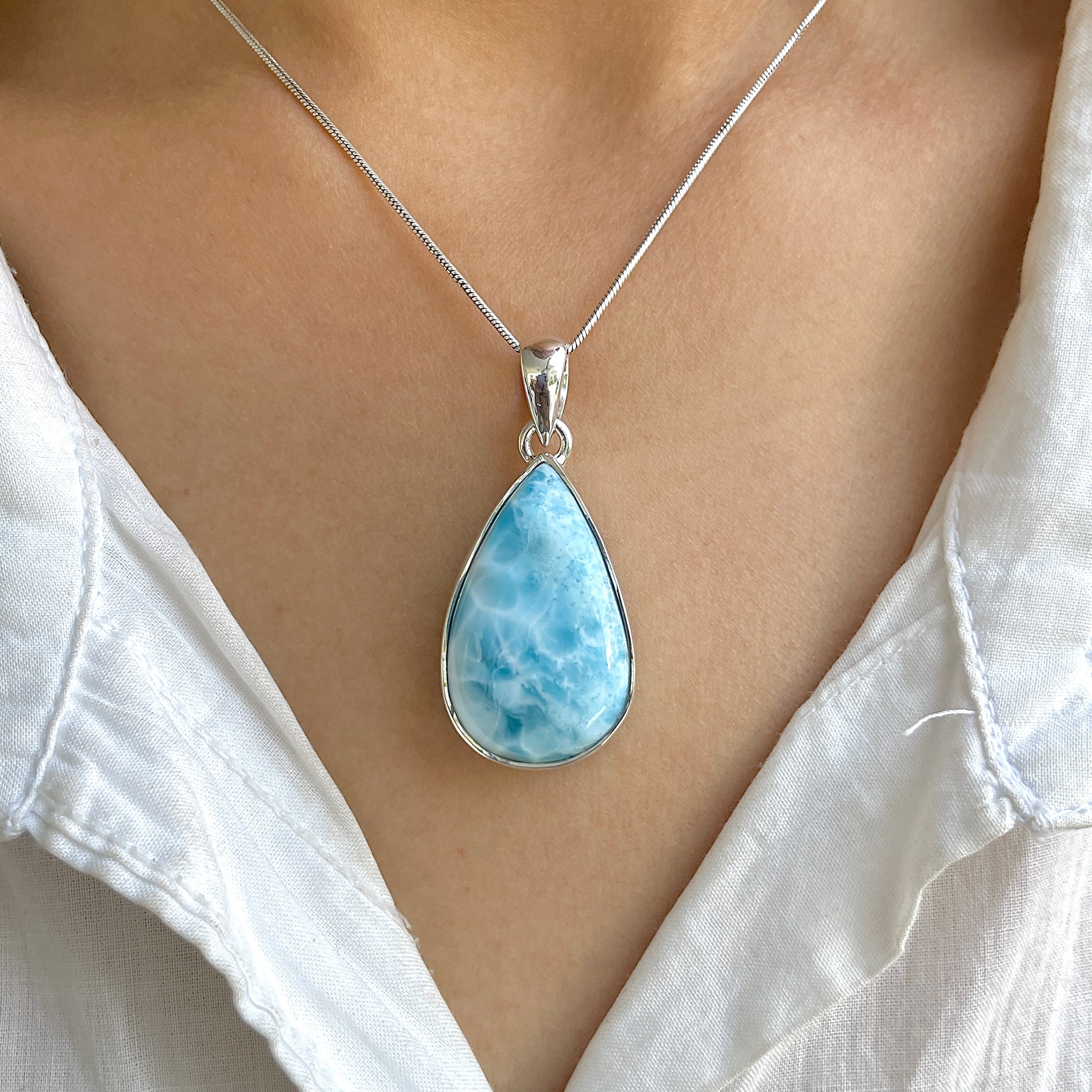 Larimar Pendant-(LAR-P-1276.)