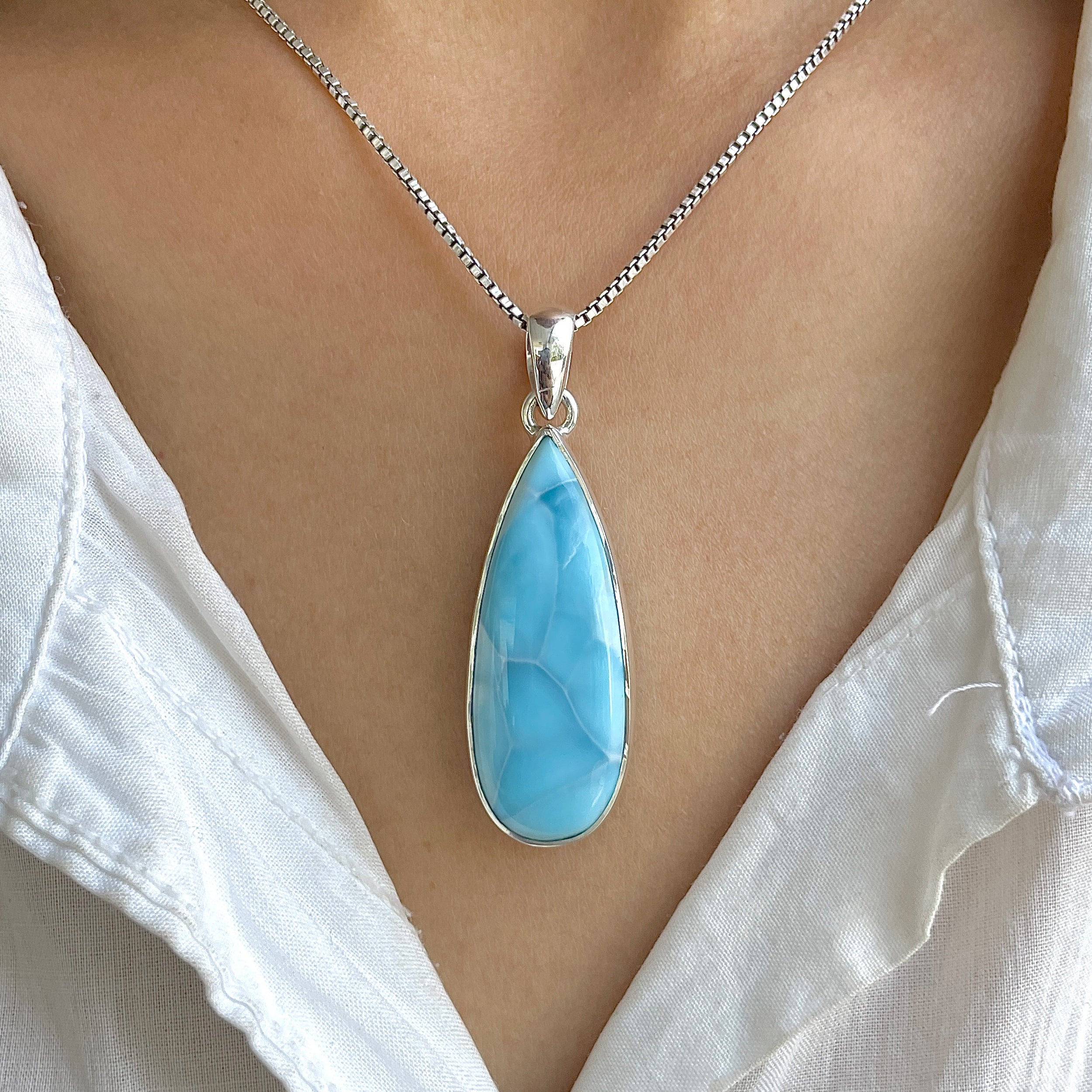 Larimar Pendant-(LAR-P-1278.)