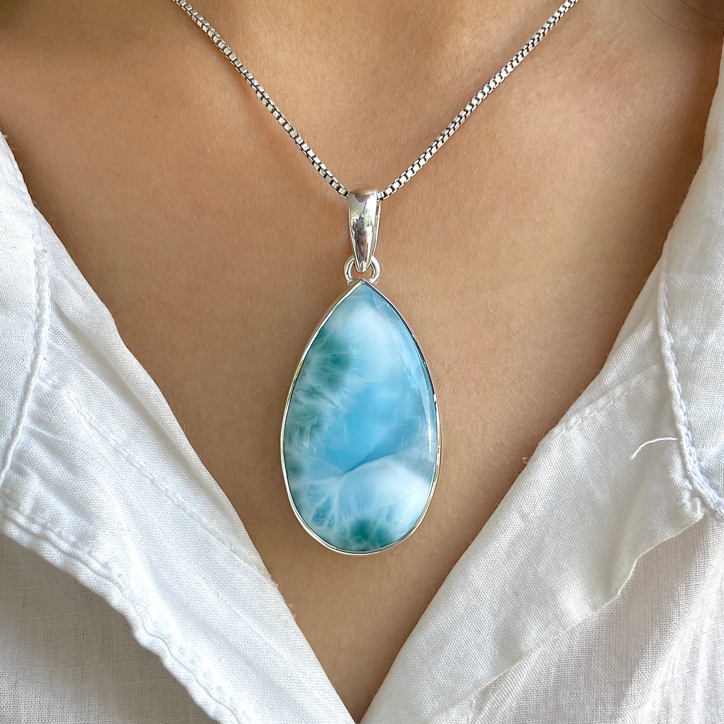 Larimar Pendant-(LAR-P-1280.)