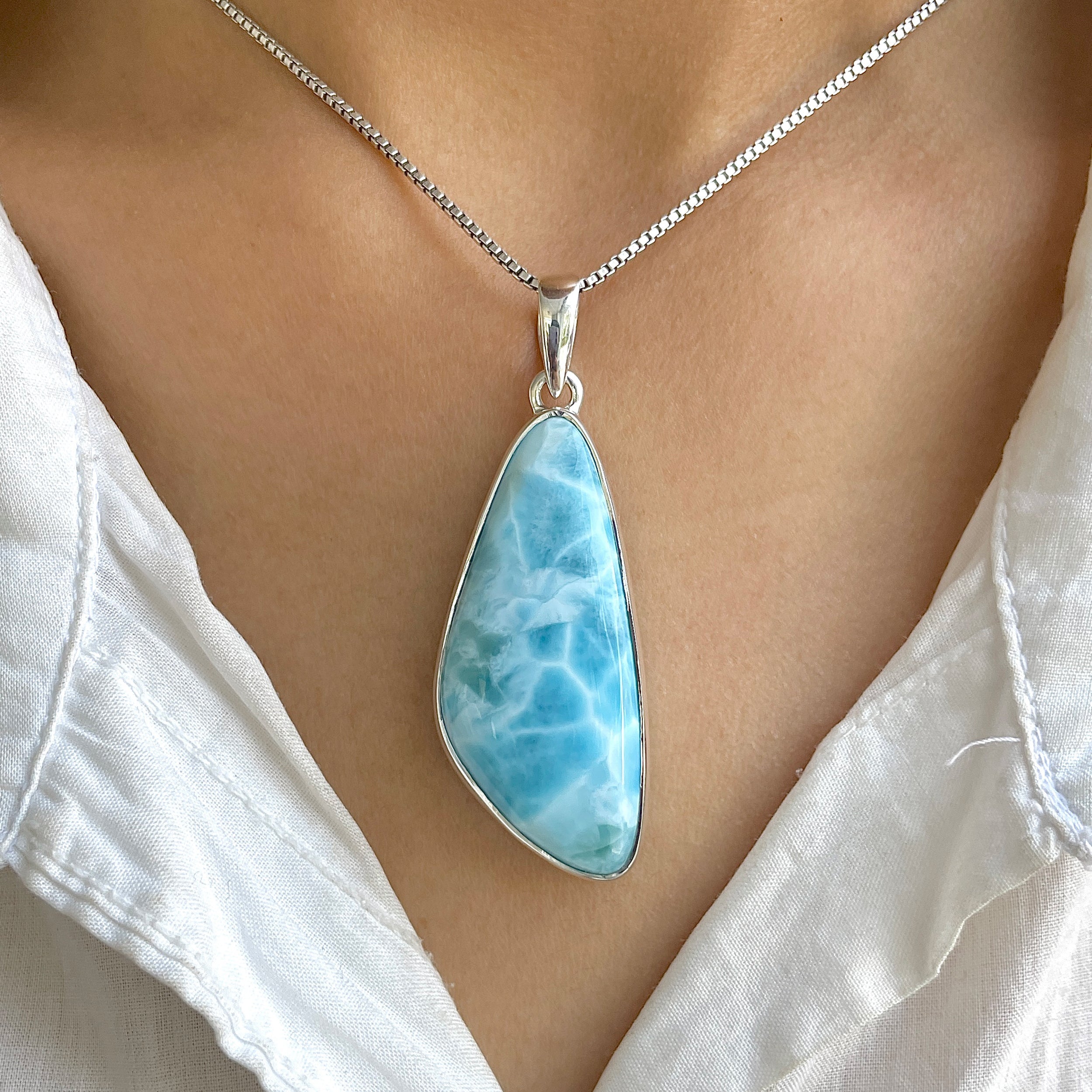 Larimar Pendant-(LAR-P-1282.)